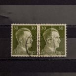 Deutsches Reich 1933/45 1941, Hitler, 30 Pf. schwärzlichgrün, waagerecht gestempeltes Paar mit