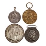 Medaillen - Baden Silberne Verdienstmedaille Friedrich I. FÜR VERDIENST, dazu Preussen Nicht