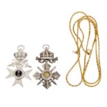 Orden Bayern und Bulgarien - Militärverdienstkreuz 2. Klasse mit Krone und Schwertern (3. Form