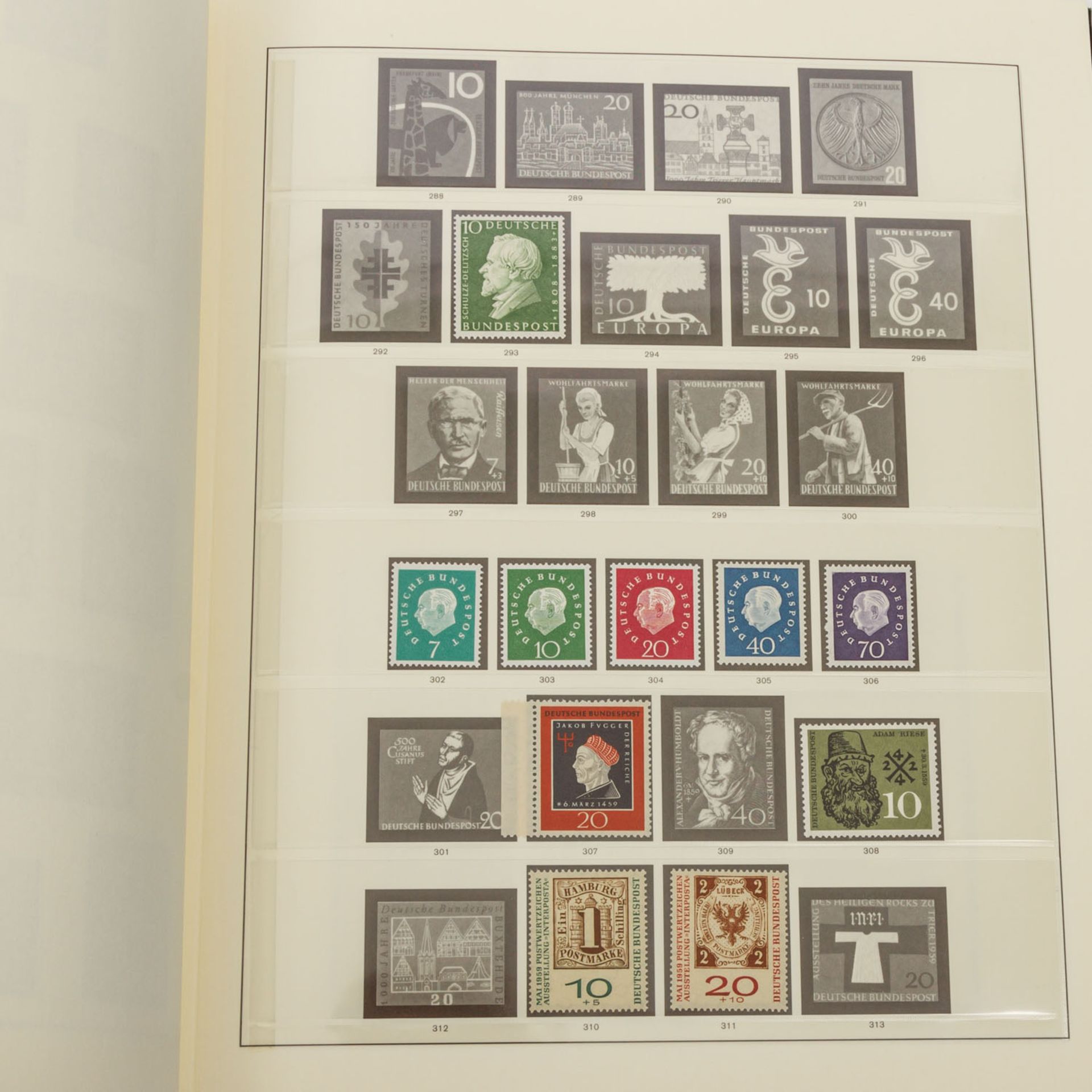 BRD postfrisch im Vordruckalbum ab 1949-74. Große Lücken, aber mit Posthornsatz. Einige Werte - Bild 7 aus 7