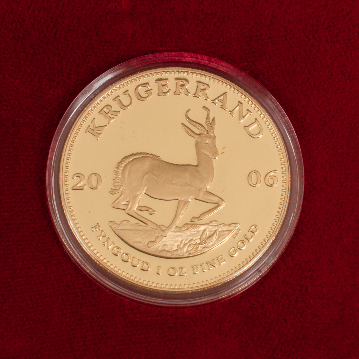 Südafrika/GOLD - 1 Unze GOLD fein, 1 Krügerrand 2006, SPIEGELGLANZ, Limited Edition, in Etui, - Image 2 of 3
