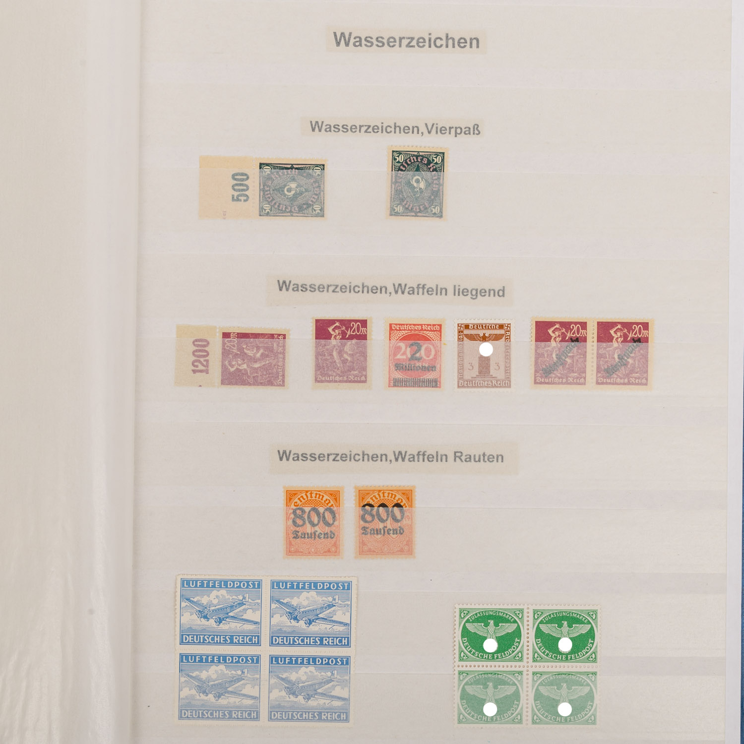 Deutsches Reich - Spezialisierte Sammlung postfrisch, meist Inflation, nach WZ, Farben und - Bild 5 aus 7