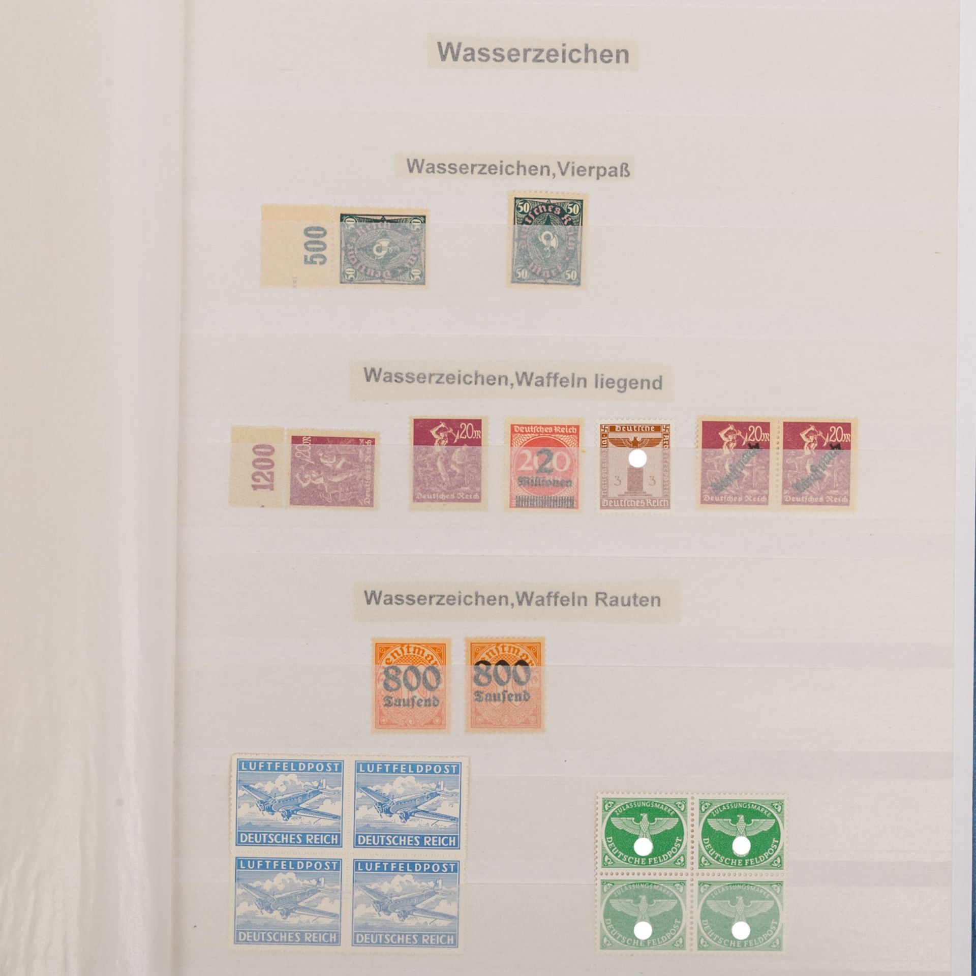 Deutsches Reich - Spezialisierte Sammlung postfrisch, meist Inflation, nach WZ, Farben und - Bild 5 aus 7