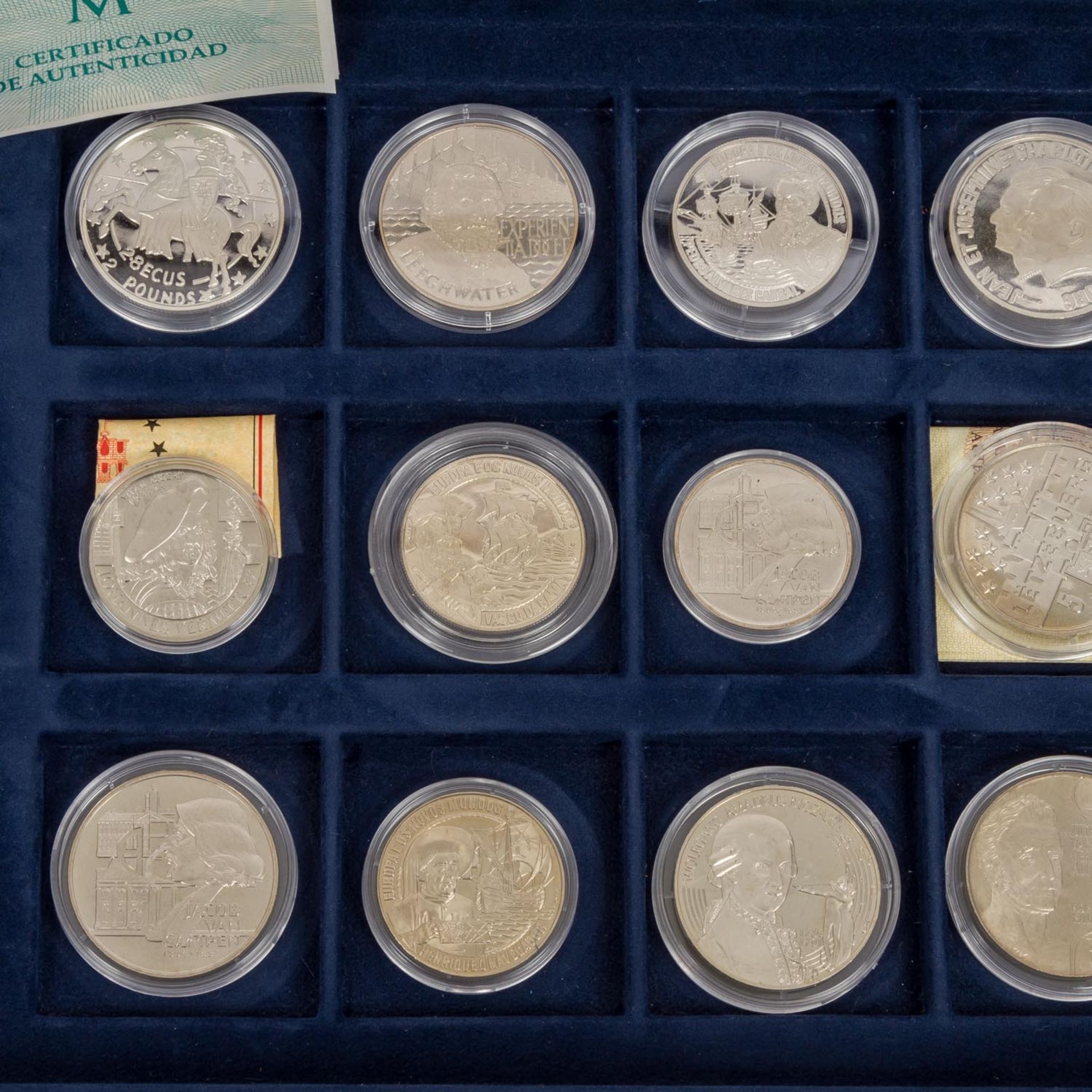 "The official ECUs" Set - Münzkassette mit 54 Ecumünzen, davon 36 x Ag und 18 x CuNi. Erhalt stets - Bild 6 aus 7