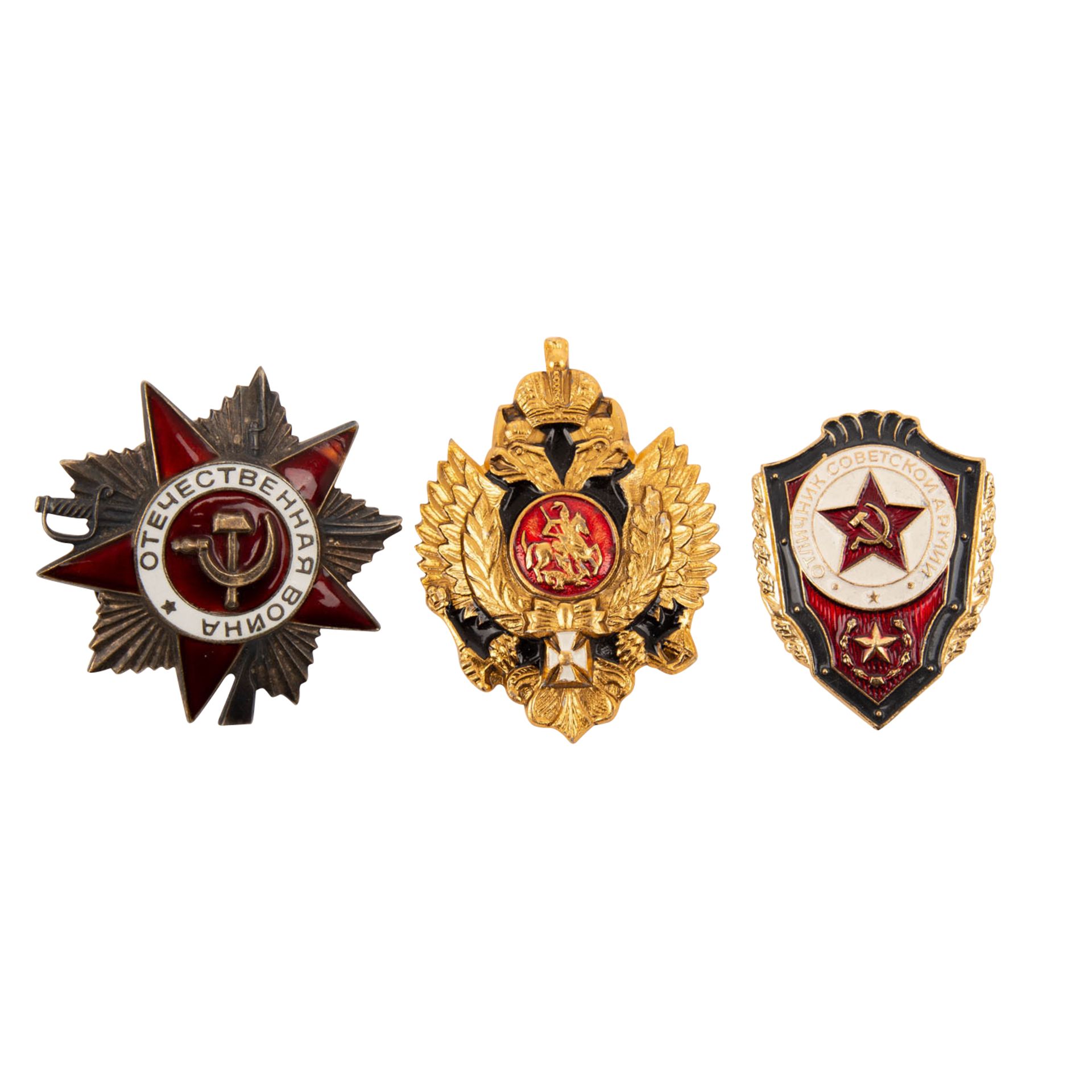 Konvolut mit modernen Ansteckpins zu Autorallyes, russischen Militärabzeichen und mehr. Fundgrube. - Bild 2 aus 6