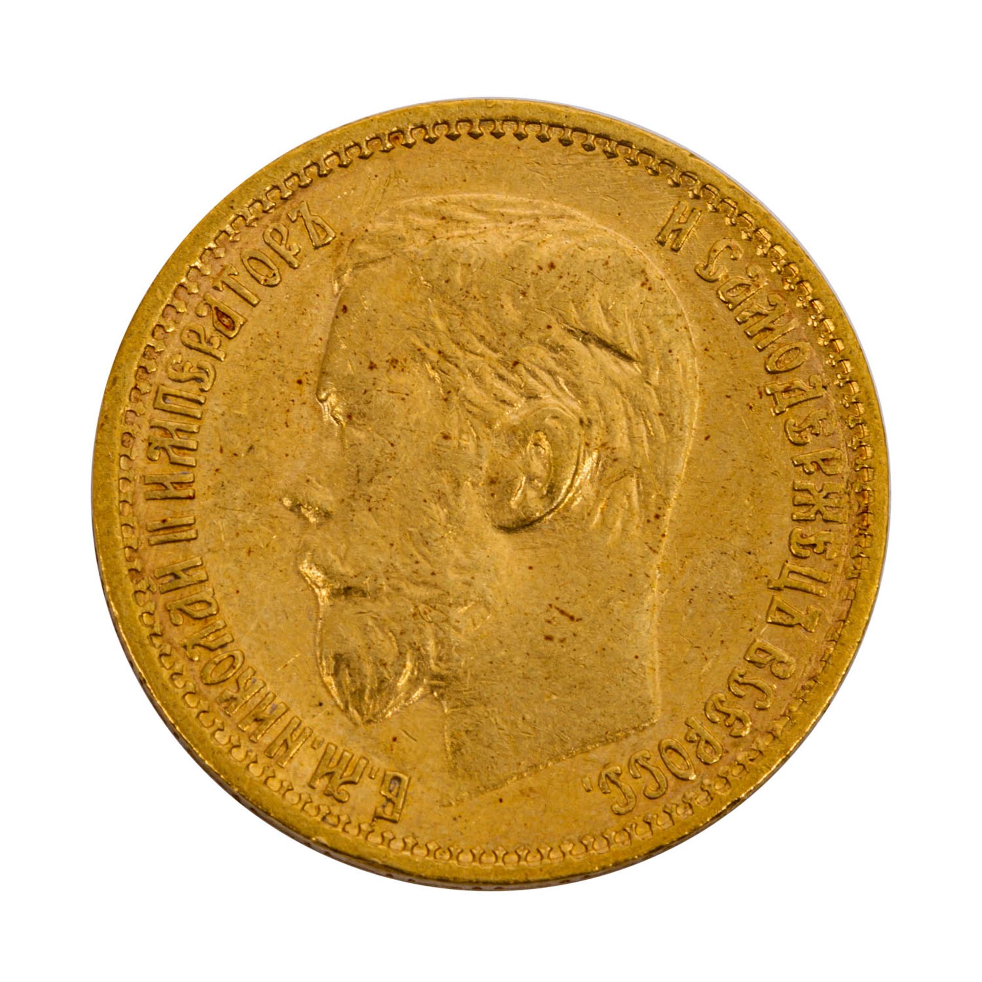 Russland/GOLD - 5 Rubel 1899 r Nikolaus II., ca. 3,8 g fein, ss Russia/GOLD - 5 roubles 1899 r