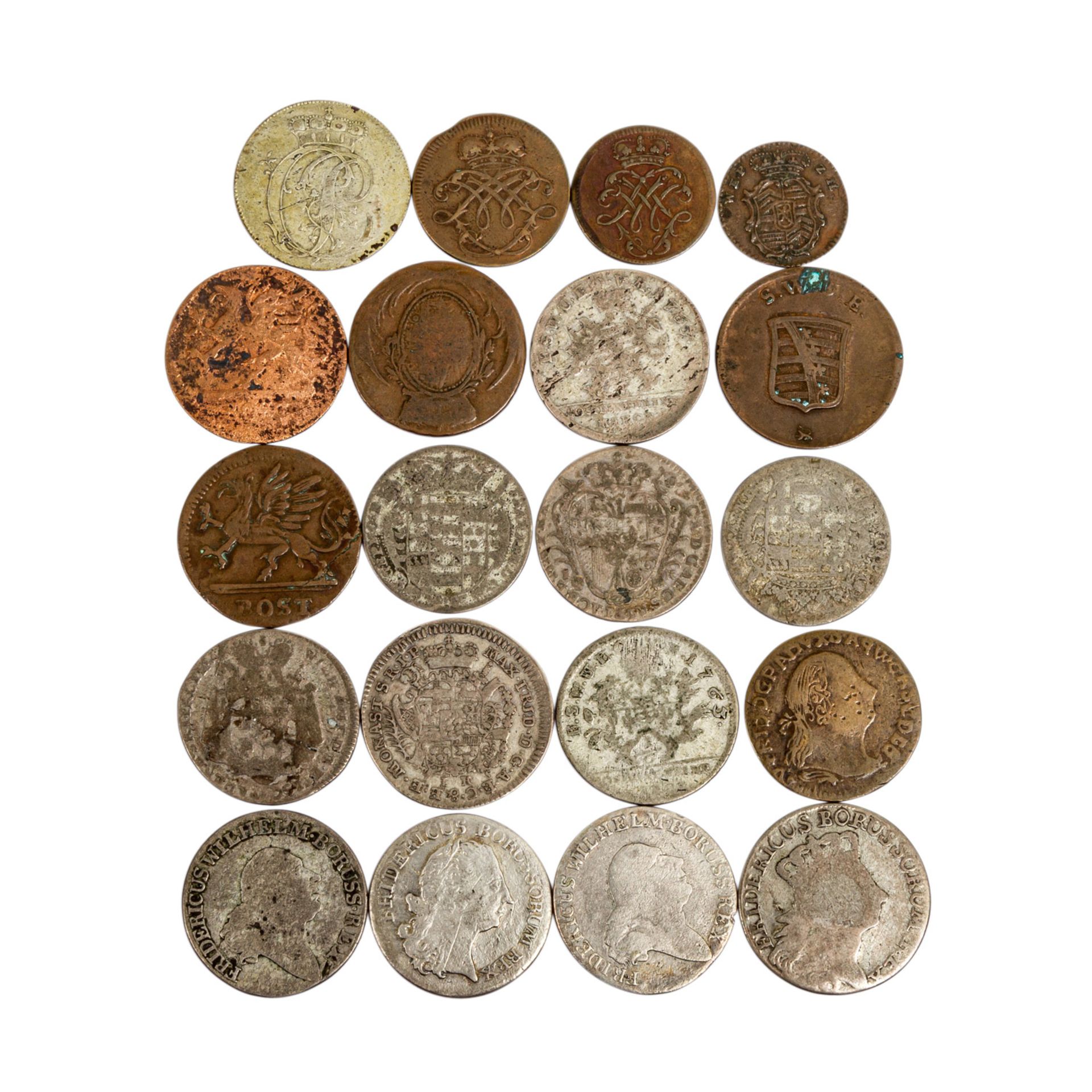 Altdeutschland - Konvolut von 20 Kleinmünzen, zum stöbern, Erhaltungen s bis ss+. Old Germany -