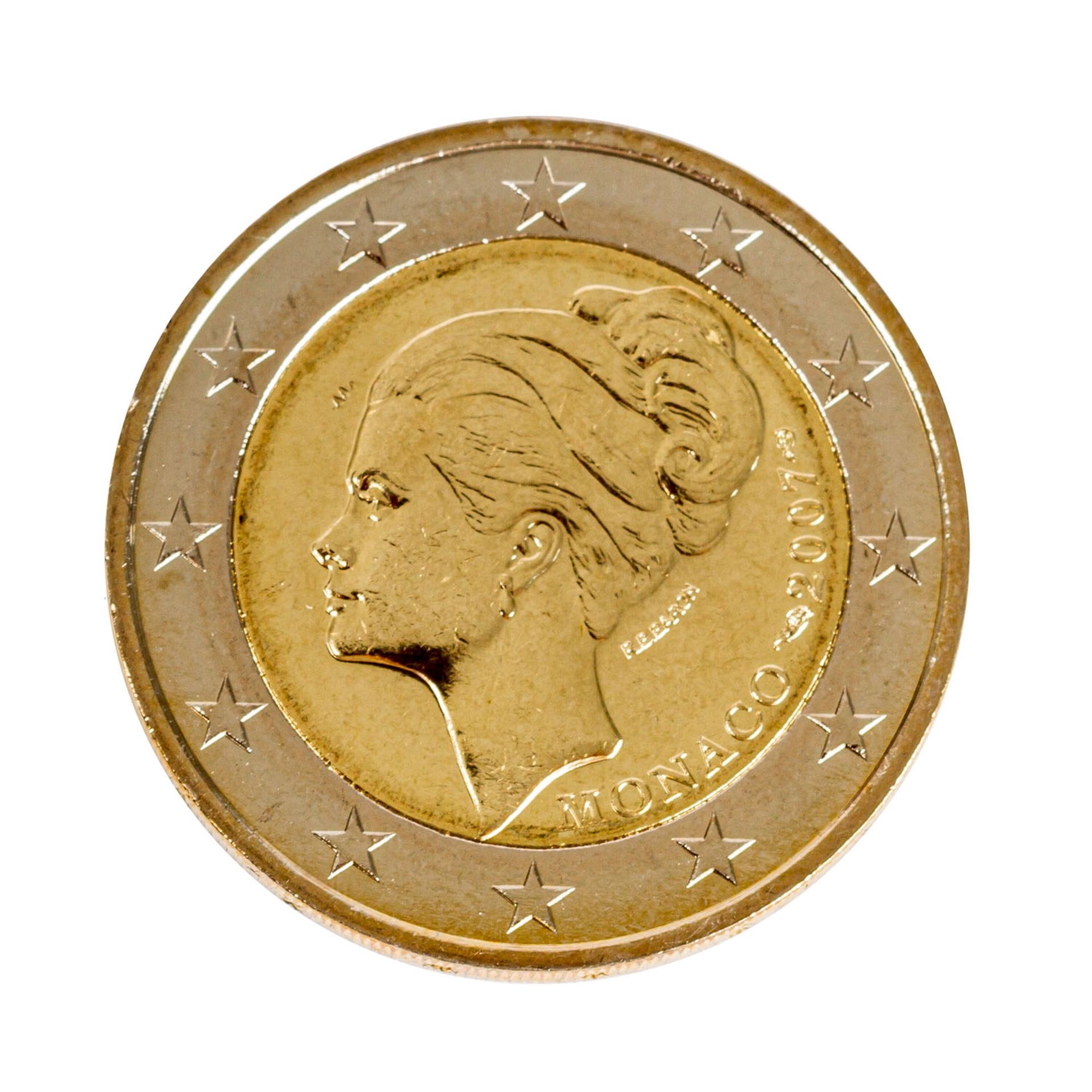 Monako / Monaco - 2 Euro 2007, Motiv Grace Kelly, die am meisten gesuchte 2 Euro Münze, auf den 25.