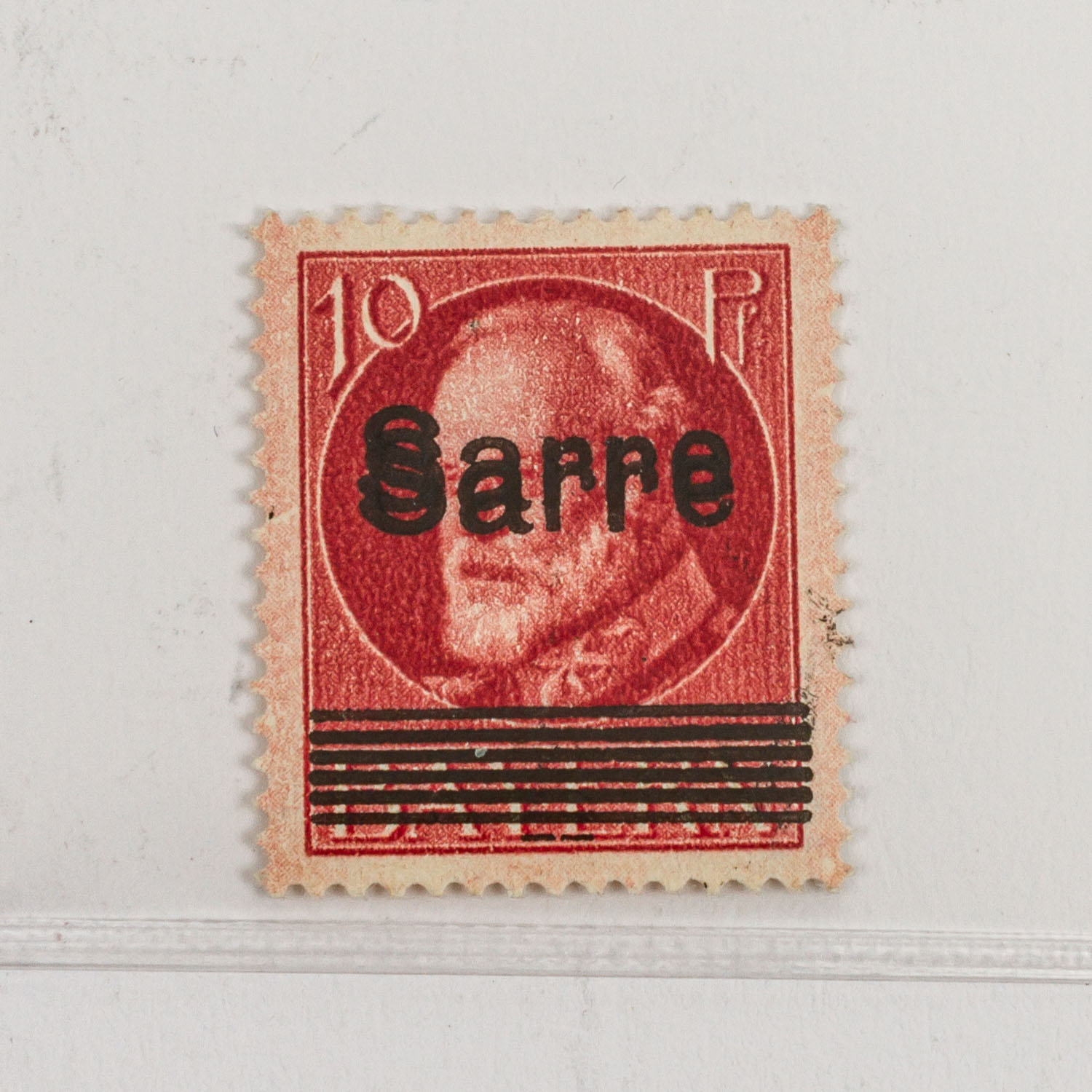 Saargebiet - 1920, Bayern Überdrucke, Doppeldruck auf 10 Pfennig Ausgabe, diese ungebraucht mit