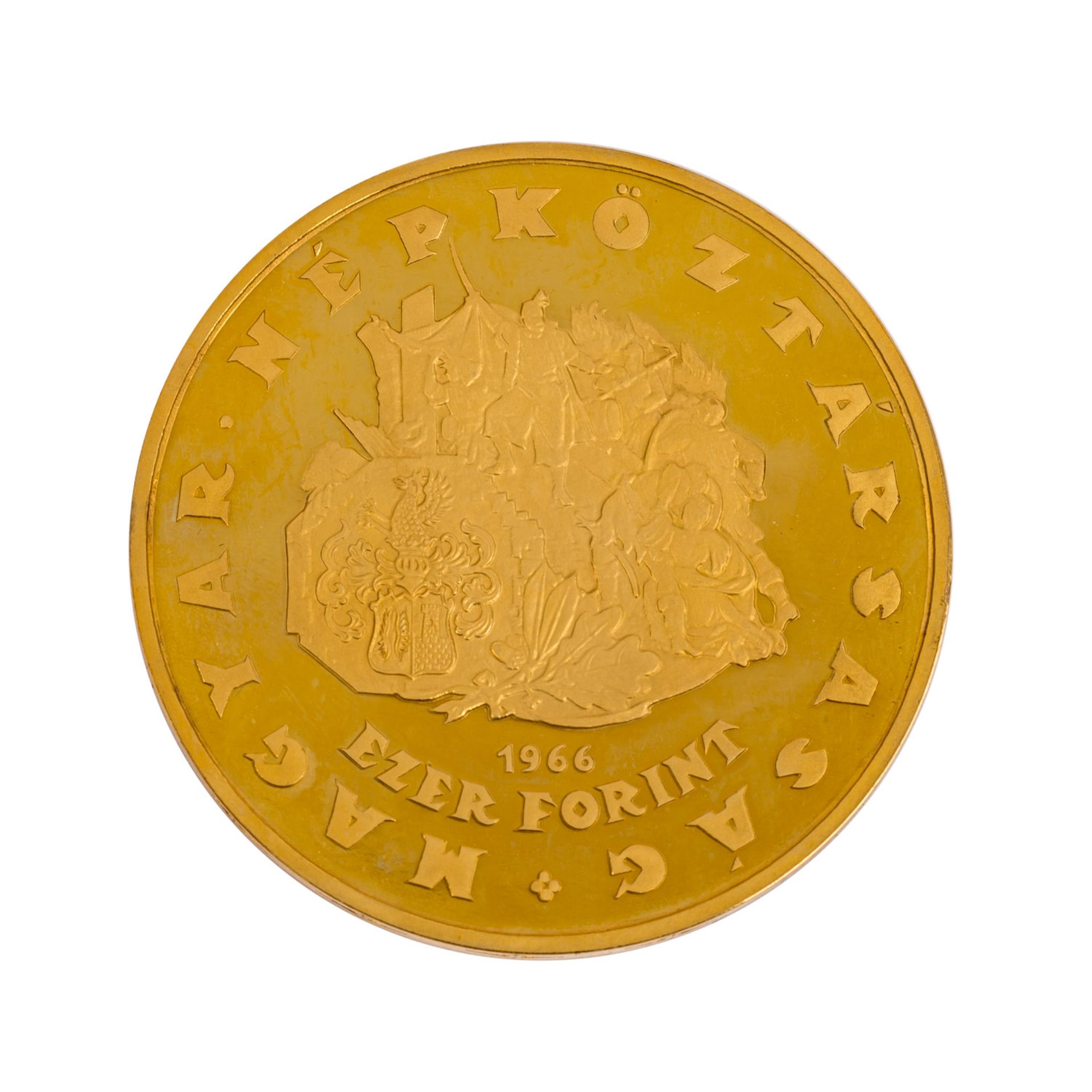 Toplos! Ungarn/GOLD - Äußerst seltene 1000 Forint 1966, - Bild 2 aus 2