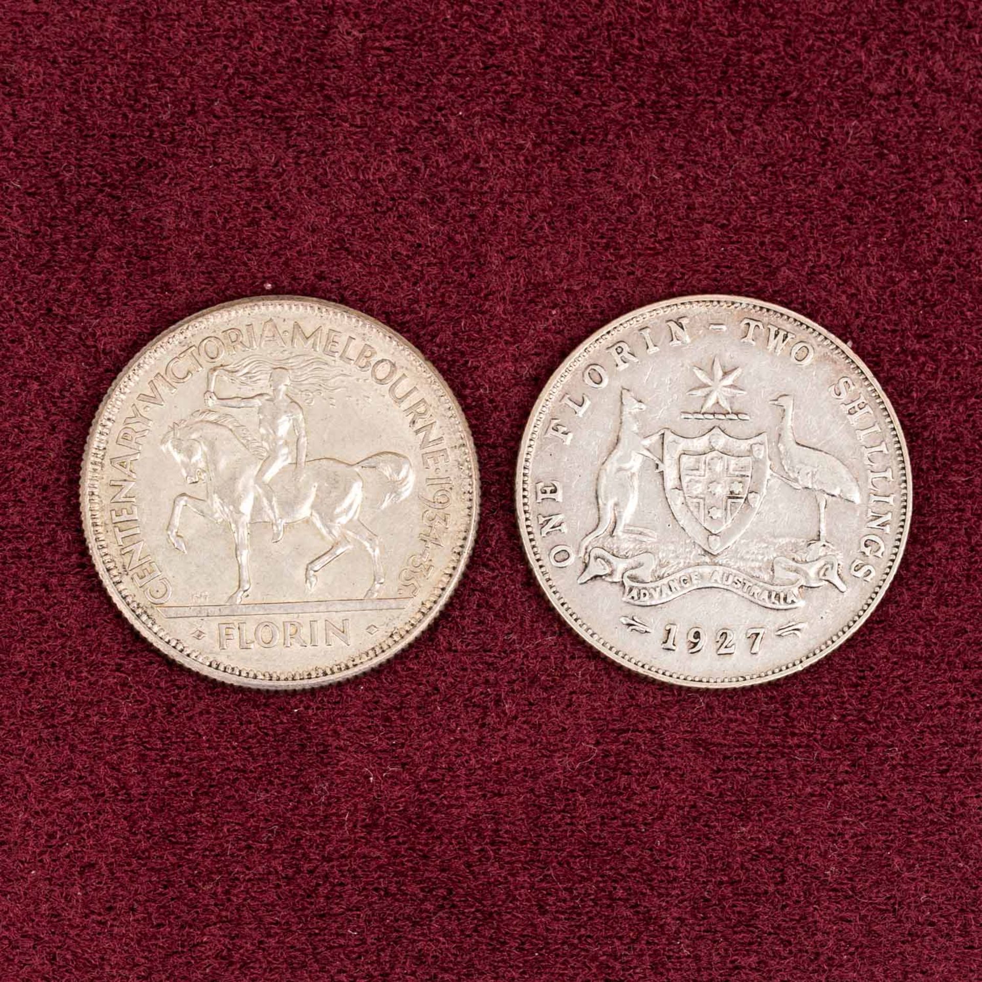 Australien - Florin 1927 + 1934/35, Georg V., - Image 3 of 3