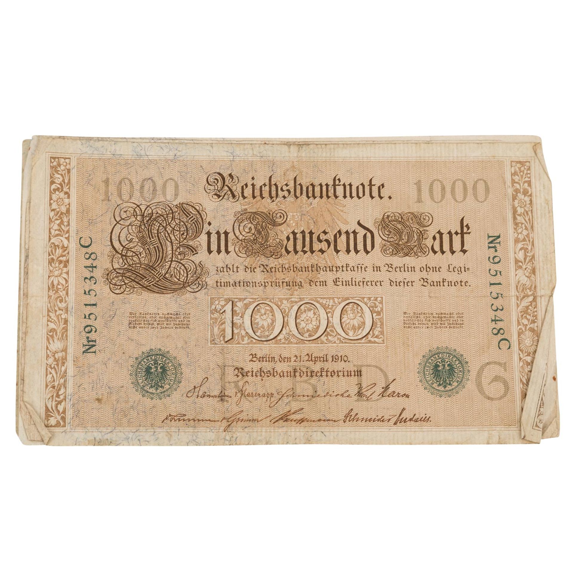 Konvolut historischer deutscher Banknoten - - Bild 5 aus 5