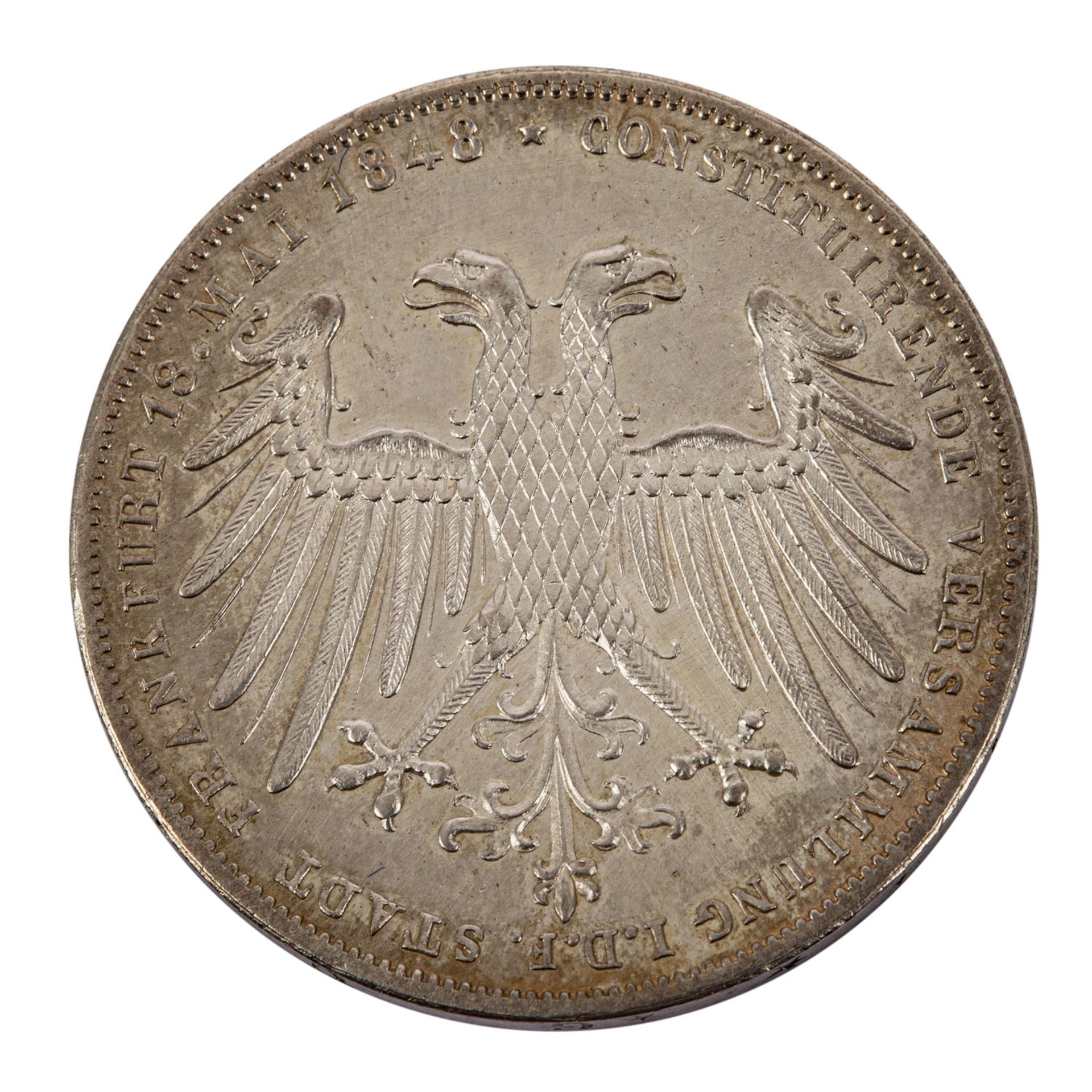 AD, Frankfurt, Doppelgulden 1848 - Bild 2 aus 2