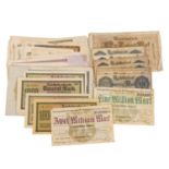 Konvolut historischer deutscher Banknoten -