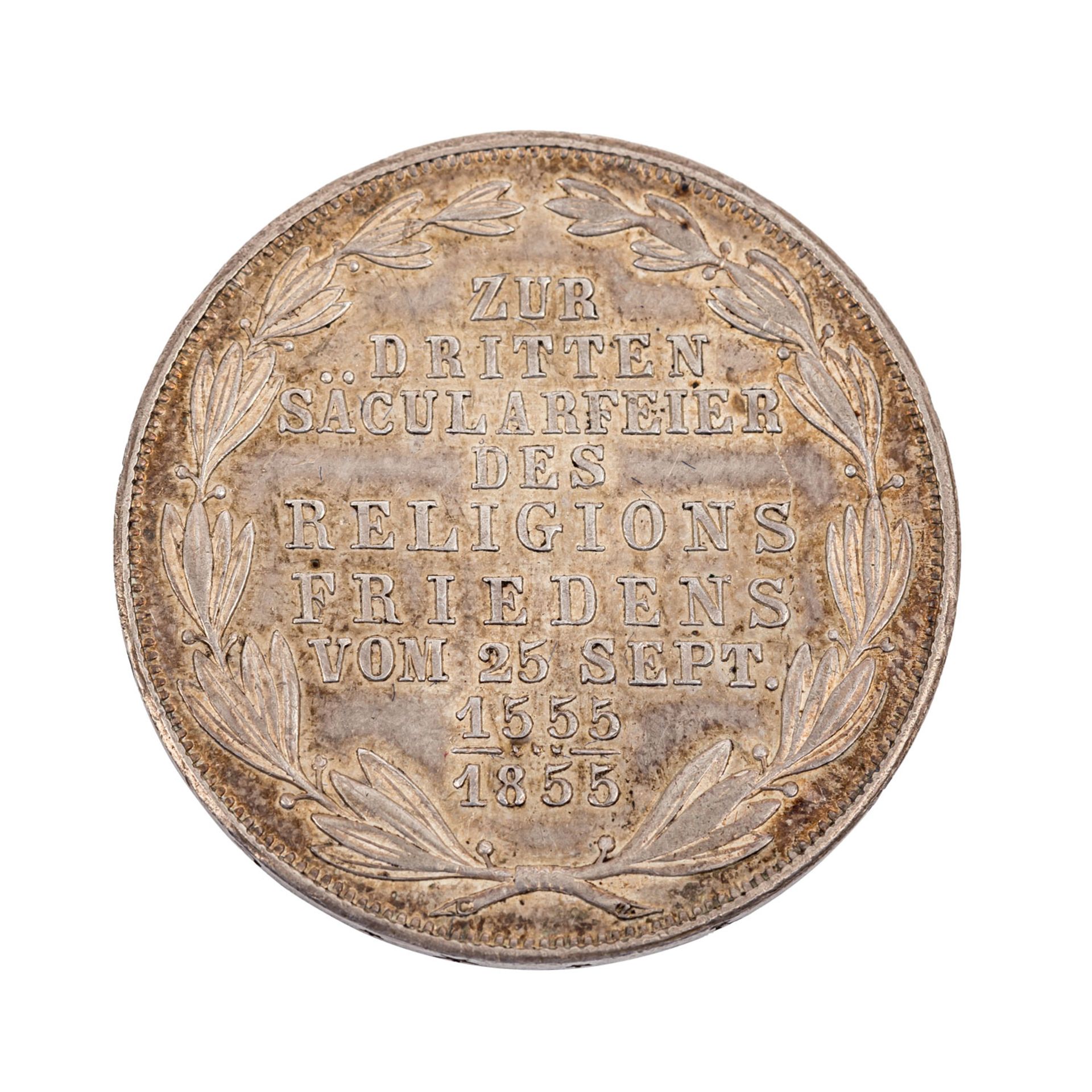 Frankfurt, freie Stadt - doppelter Gulden 1855, - Bild 2 aus 2