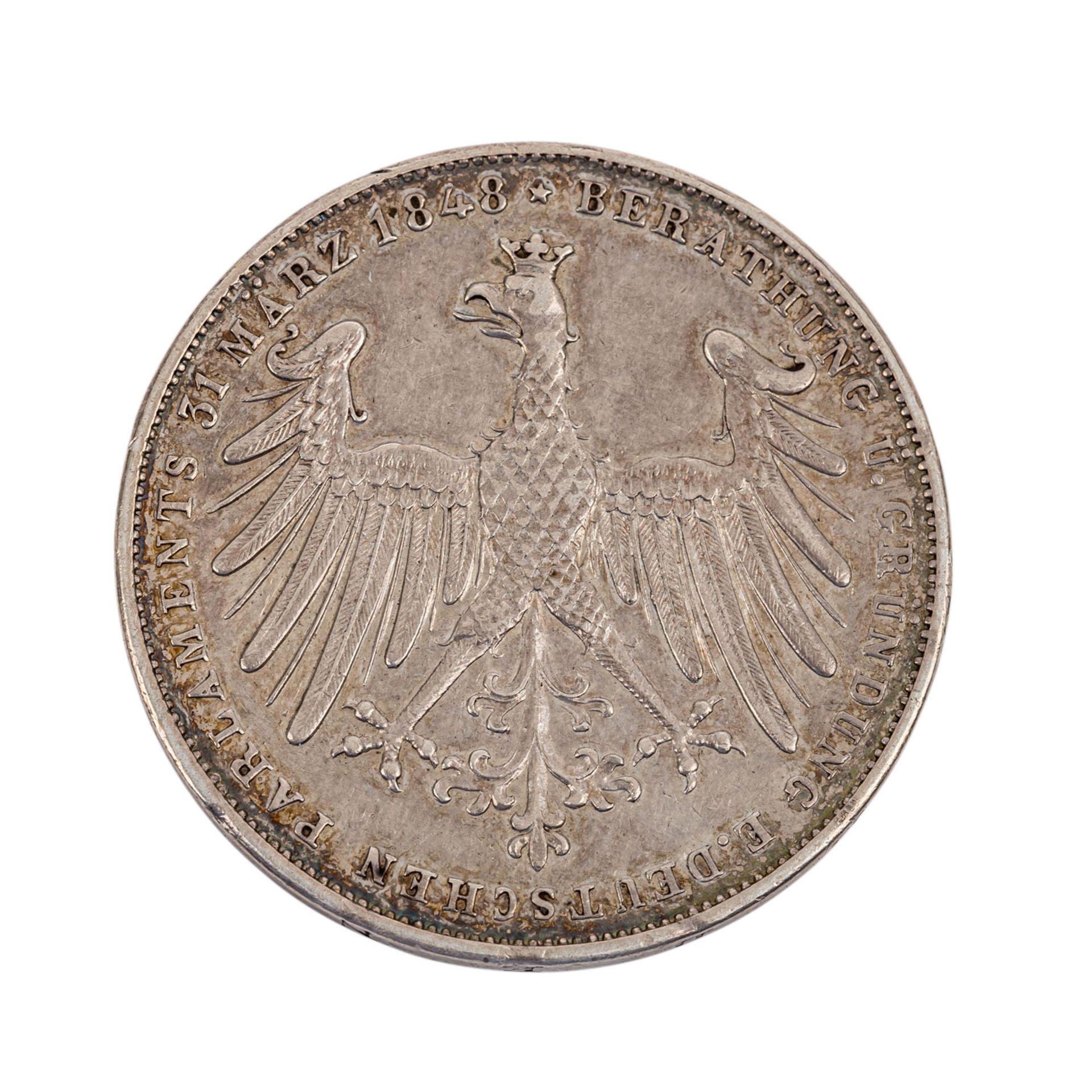 Frankfurt, freie Stadt - doppelter Gulden 1848, - Image 2 of 2