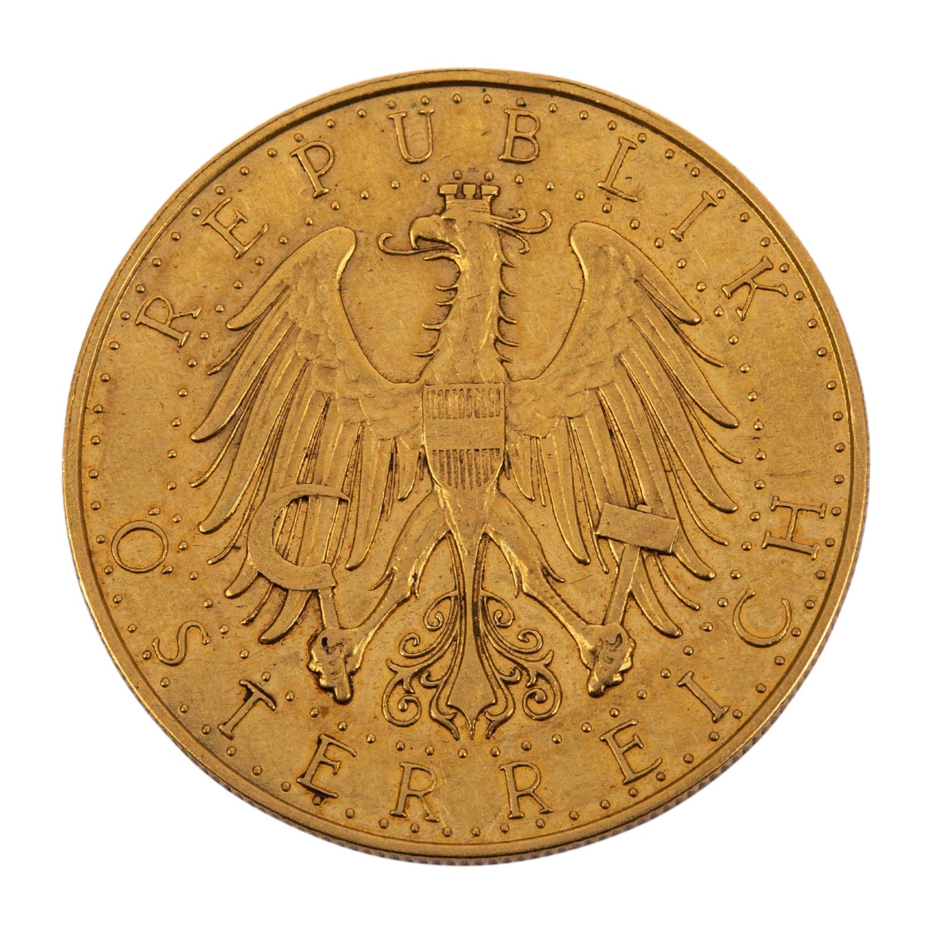 Österreichische Republik /GOLD - 100 Schilling 1926, - Image 2 of 2