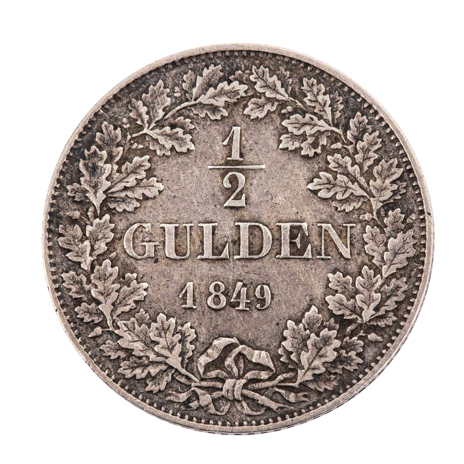 Frankfurt, Freie Stadt - 1/2 Gulden 1849, - Bild 2 aus 2