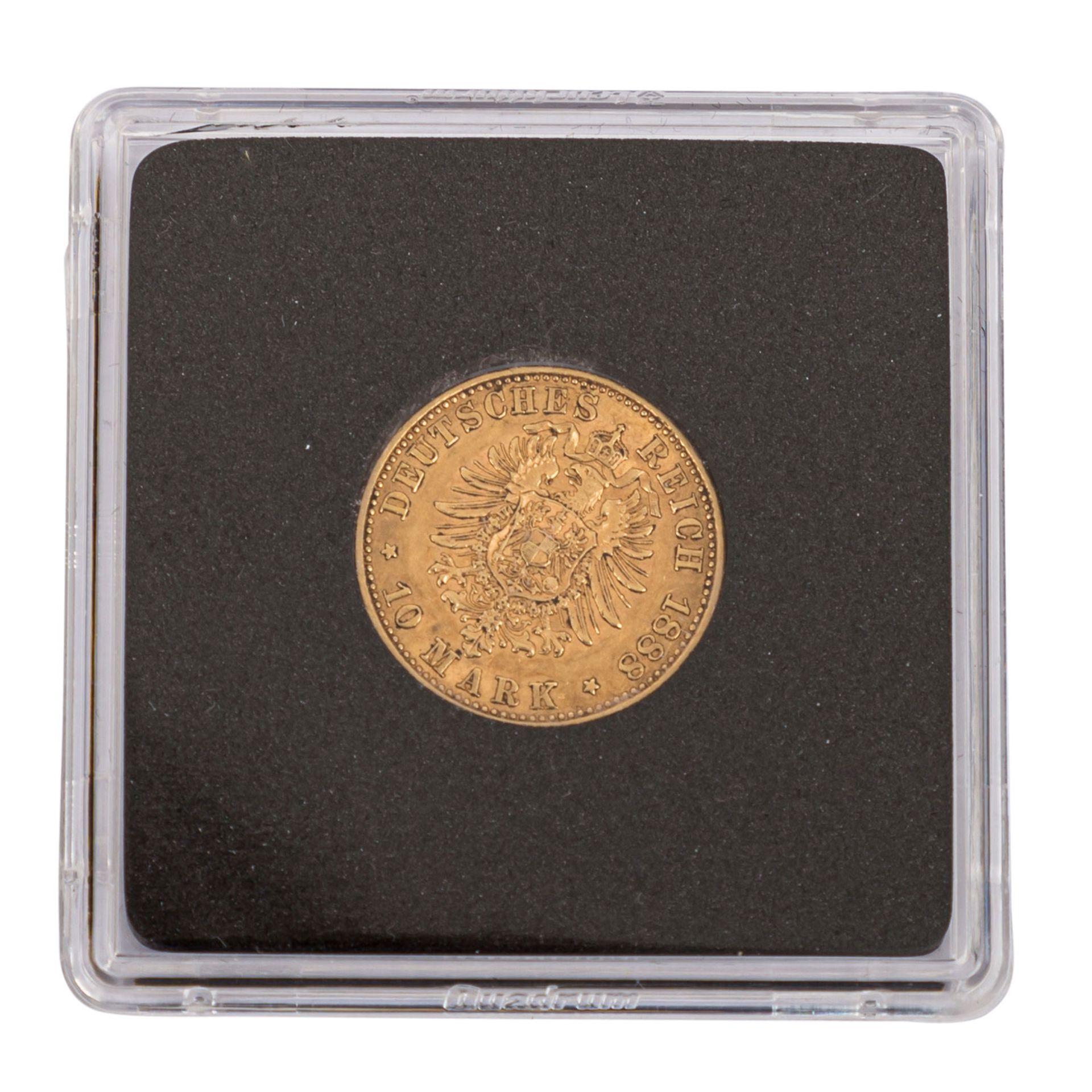 Preussen/GOLD - 10 Mark 1888 A Friedrich Wilhelm III., - Bild 2 aus 2