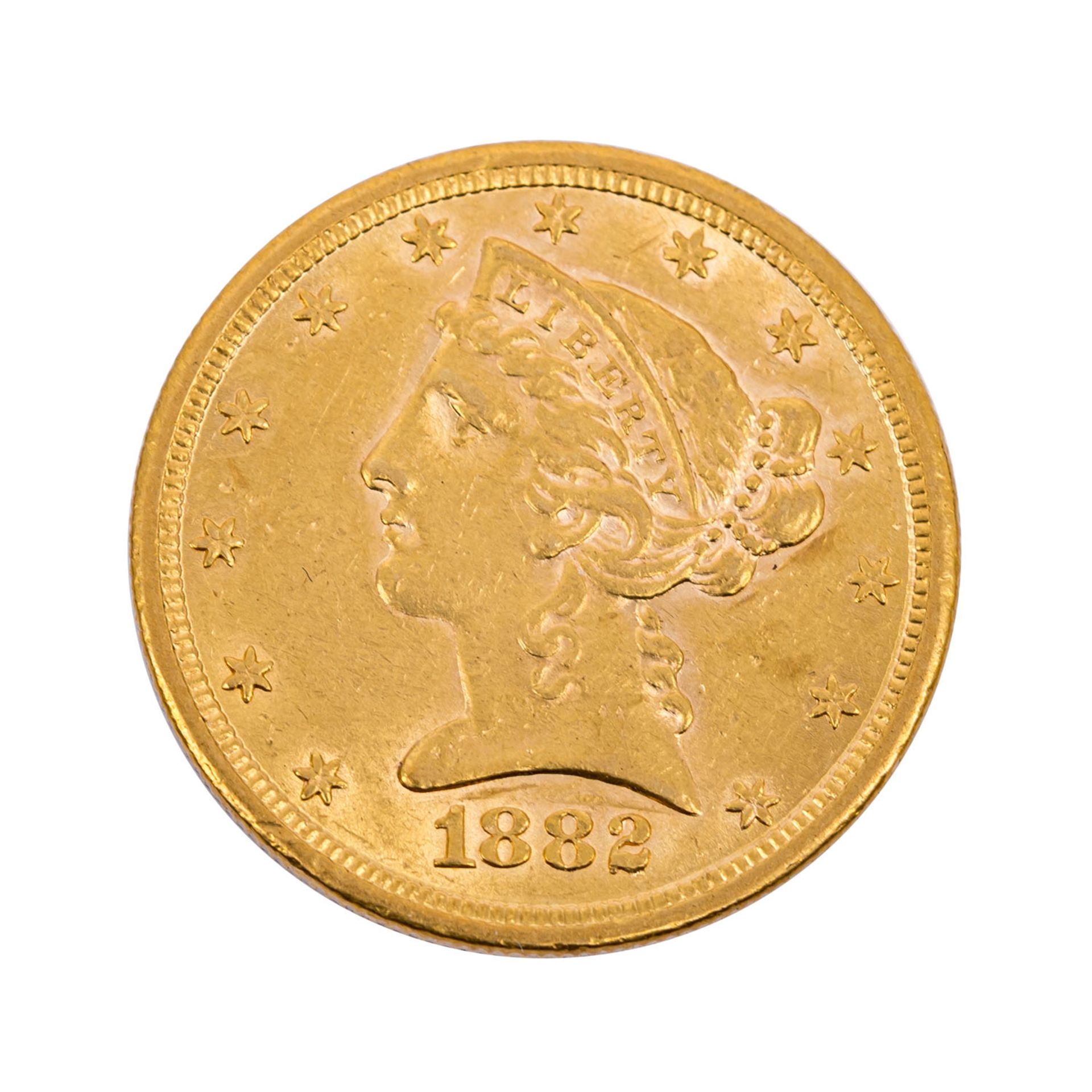 USA/GOLD - 5 Dollars 1882 Liberty Head,