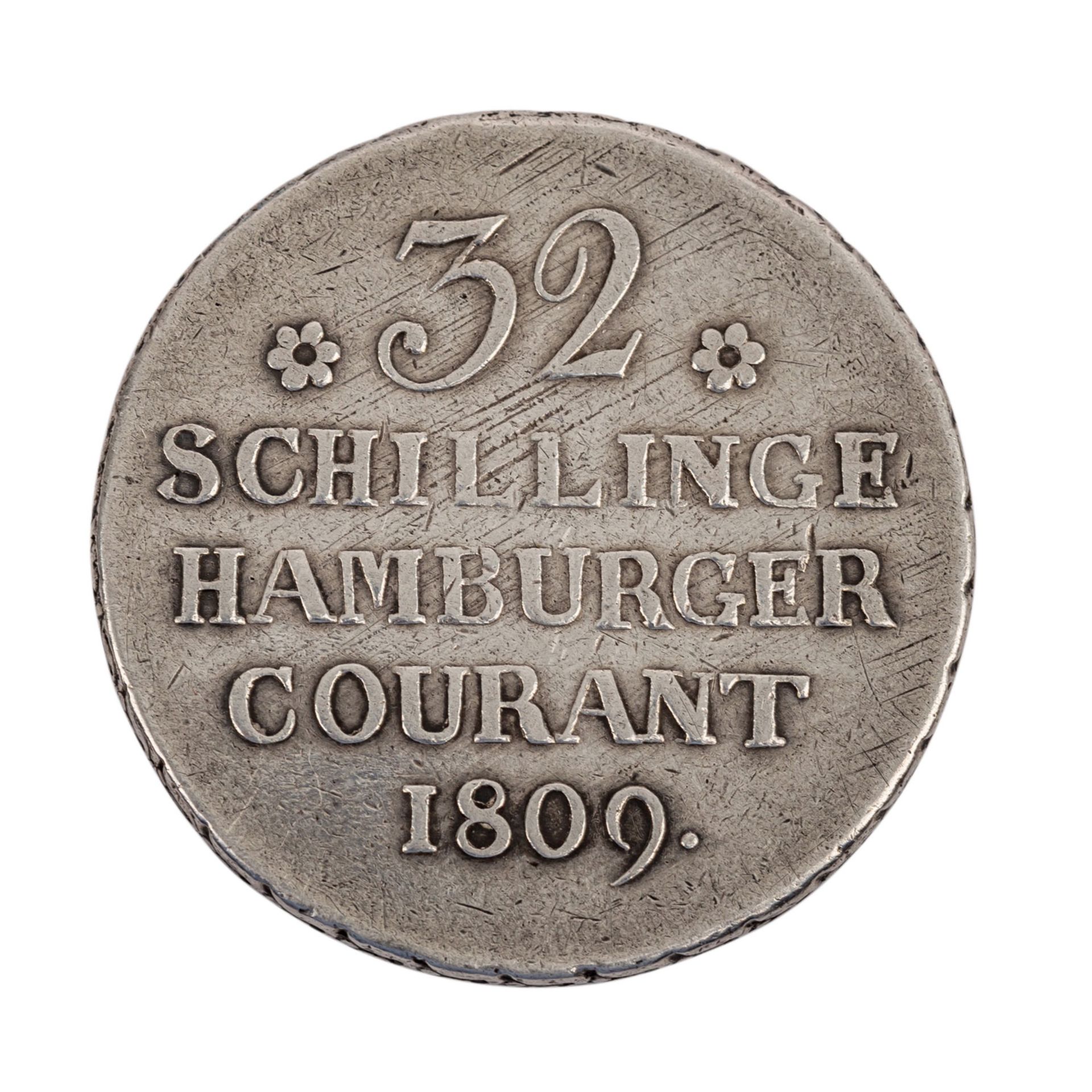 Hamburg, Stadt - 32 Schillinge 1809/CAIG, - Bild 2 aus 2