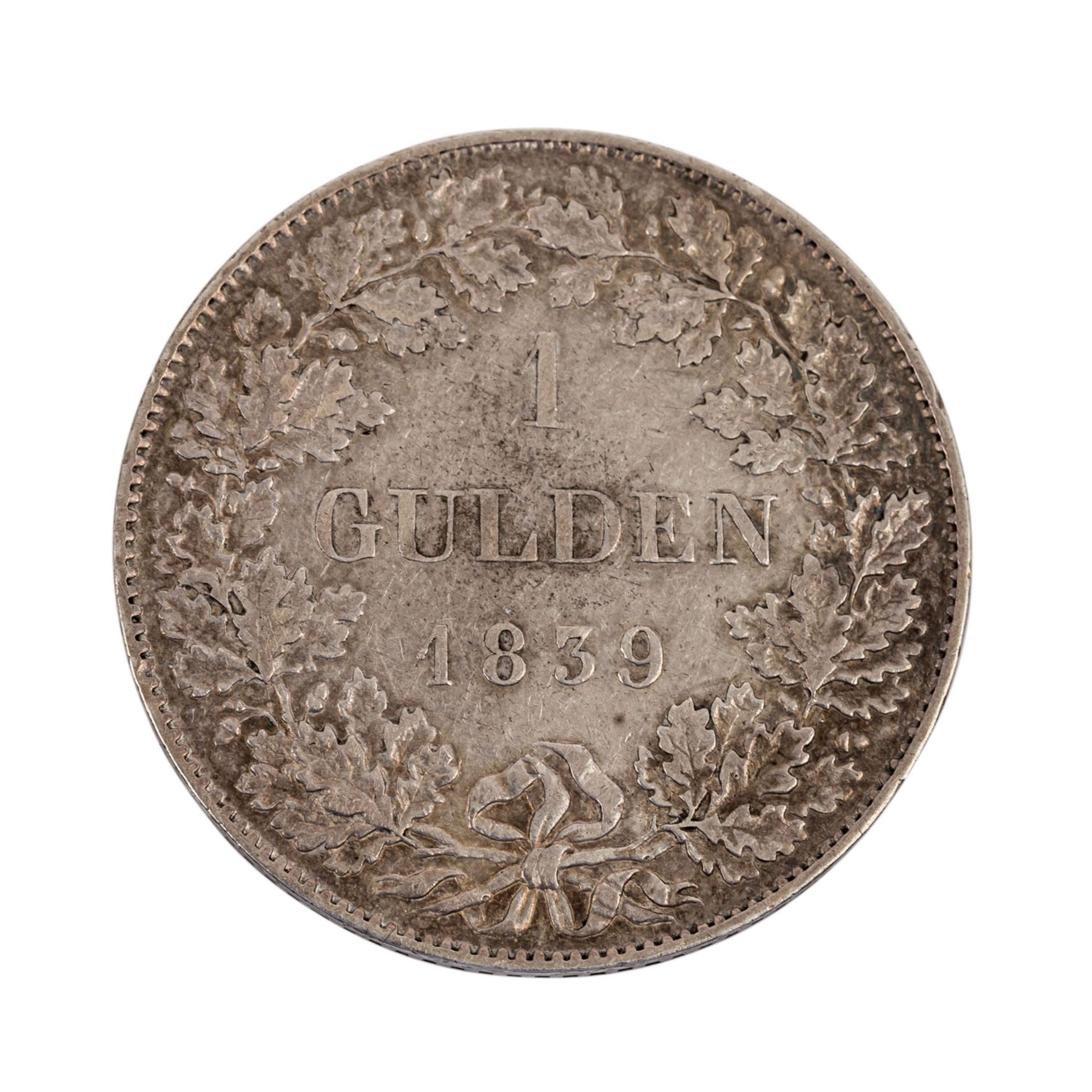 Hessen Darmstadt - 1 Gulden 1839, - Bild 2 aus 2