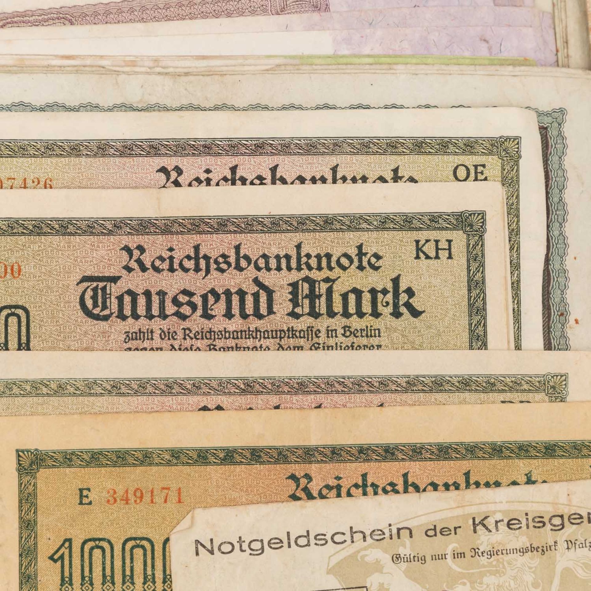 Konvolut historischer deutscher Banknoten - - Bild 2 aus 5