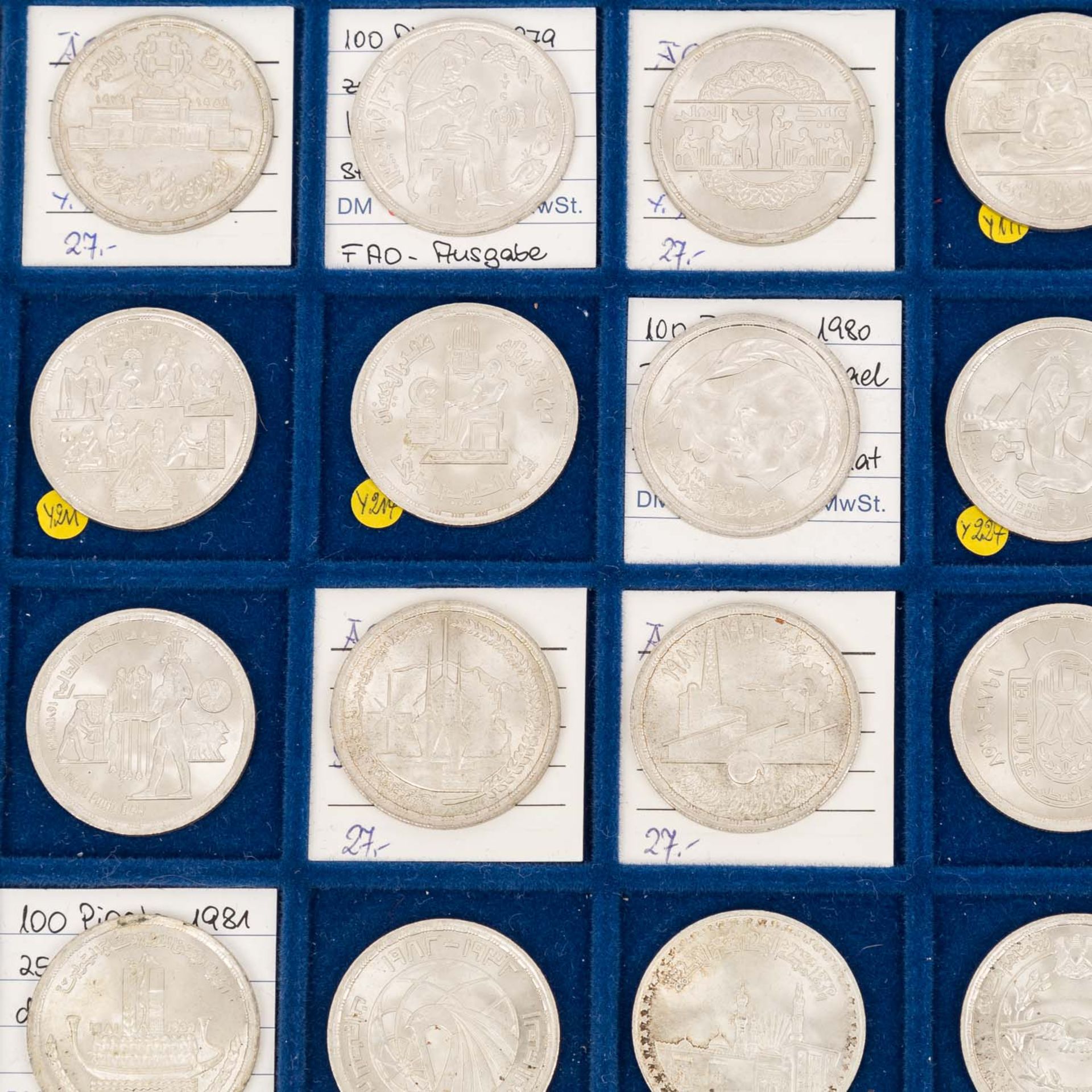 Konvolut Ägypten /SILBERmit insgesamt ca. 133 Münzen; enthält Silbermünzen mit üb - Bild 2 aus 5
