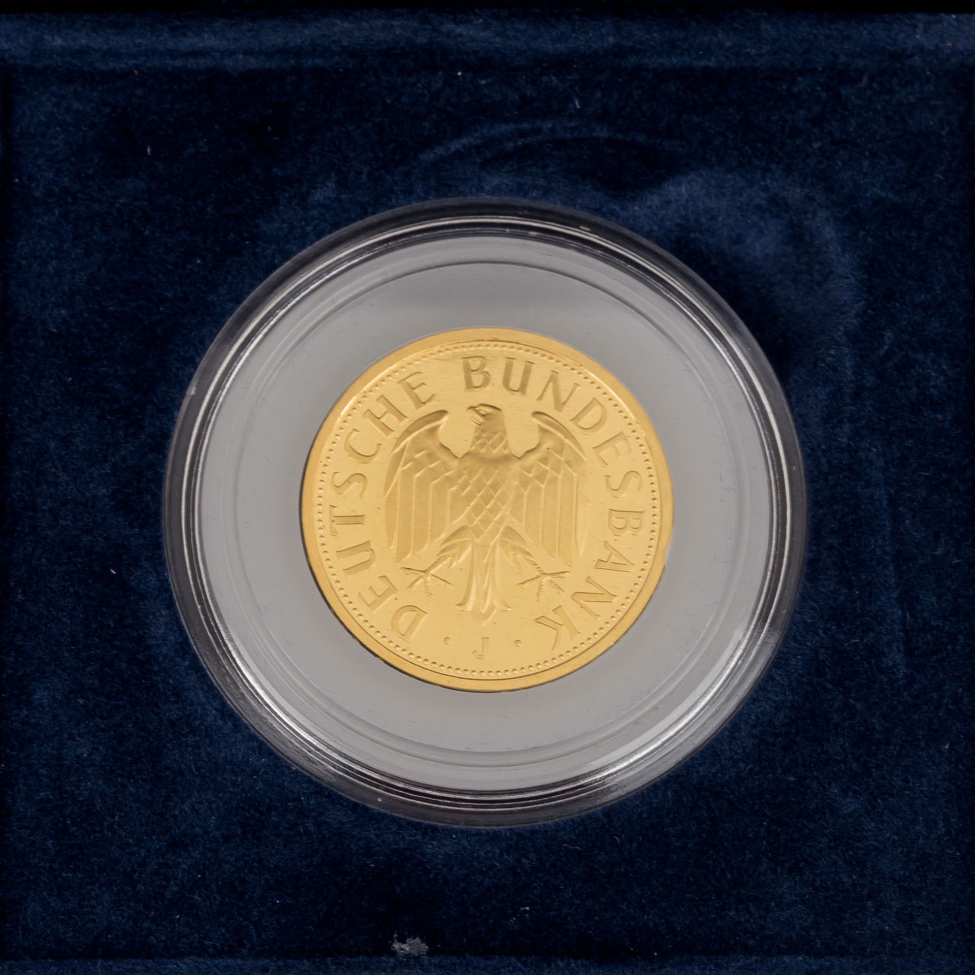 BRD/GOLD - 1 Deutsche Mark 2001 J,ca. 12 g fein, prägefrisch mit Originalkapsel<b - Bild 3 aus 3