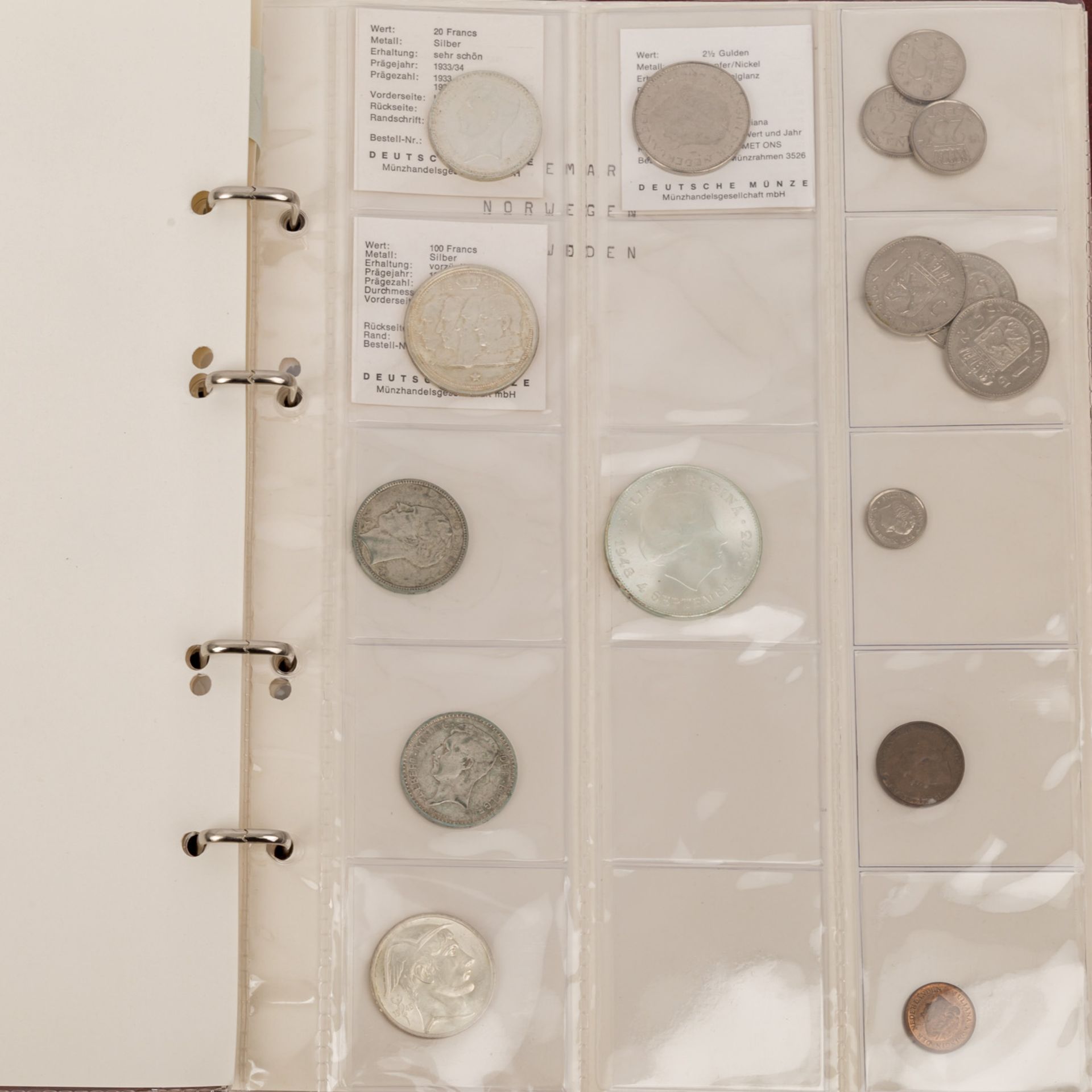 Restsammlung mit meist europäischen Münzen,dabei auch einiges in Silber, bitte besic - Bild 3 aus 3