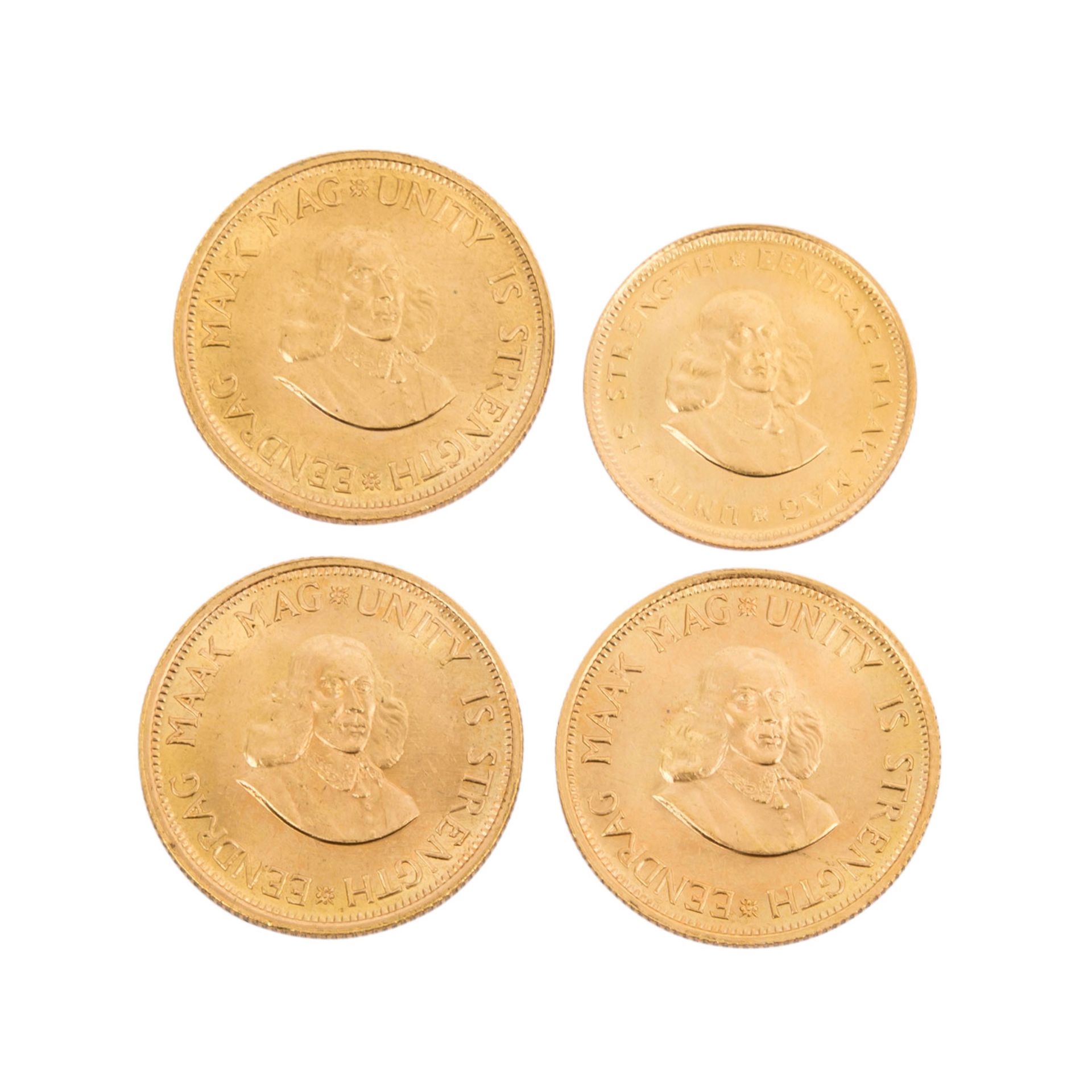 Südafrikanische Anlagemünzen/GOLD -3 x Südafrika - 2 Rand der Jahre 1965 (2x)/1967