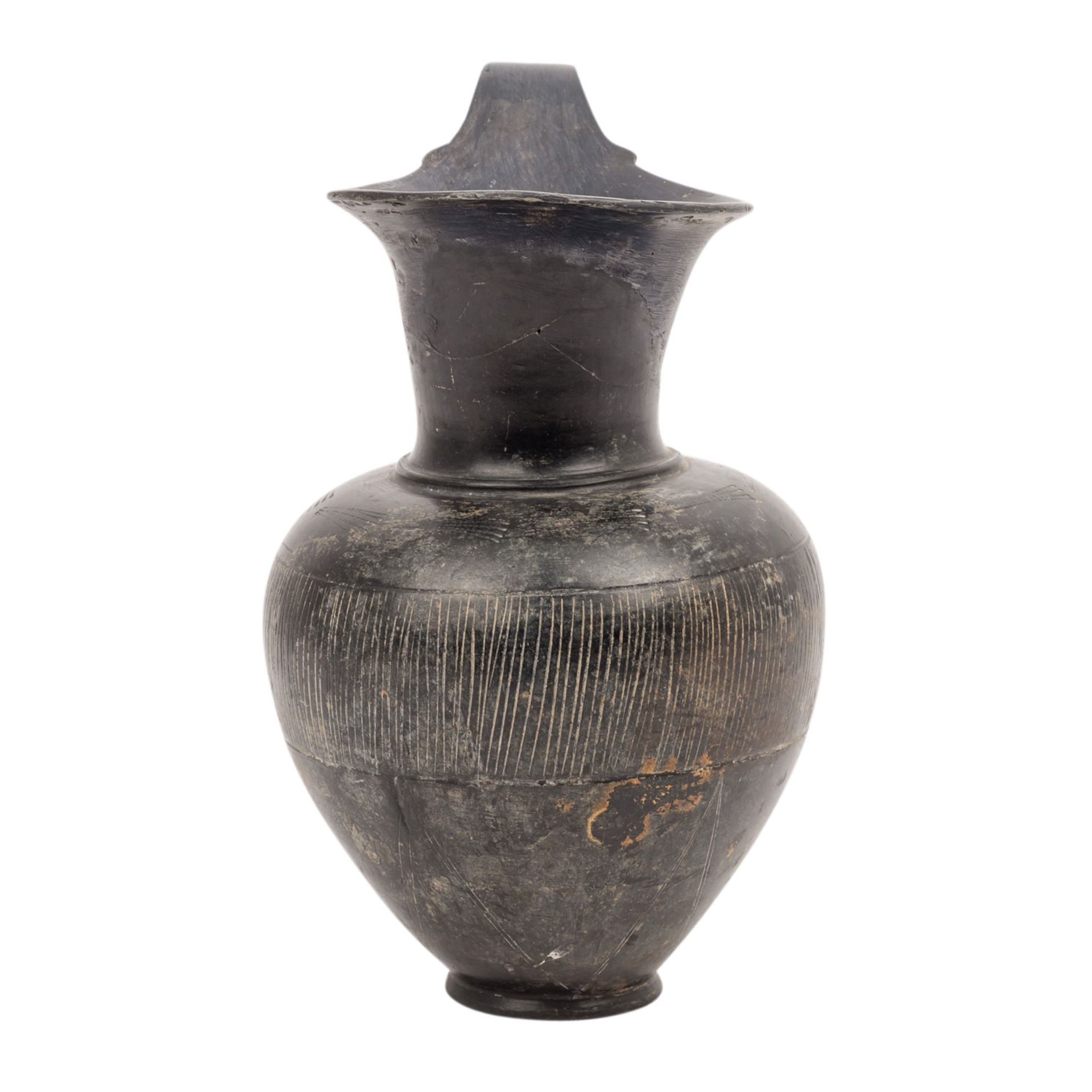 Keramik aus Etrurien, Mitte 7.Jh.v.Chr.- Anfang 4.Jh.v.Chr. -bauchige, einhenklige Kan - Image 2 of 5
