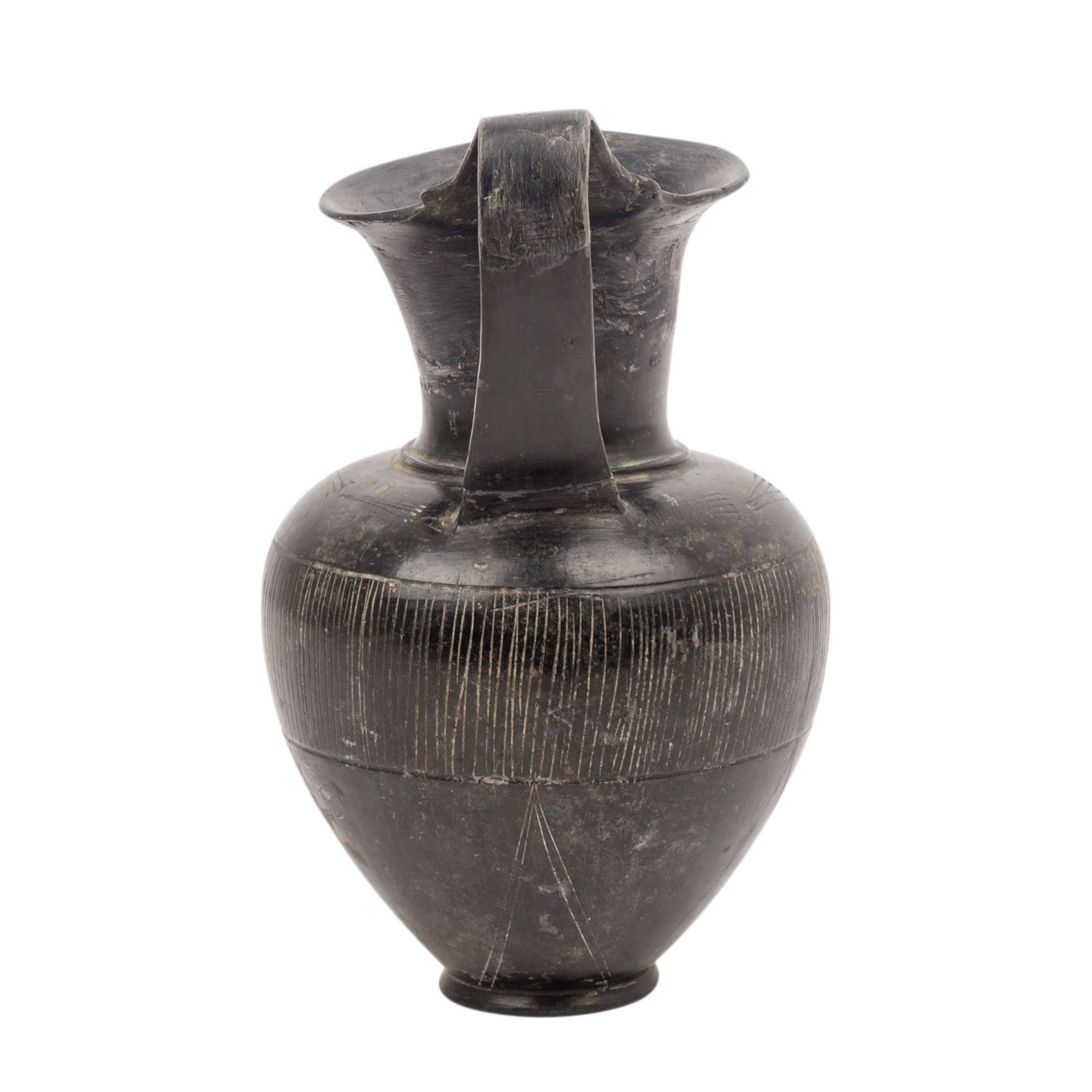 Keramik aus Etrurien, Mitte 7.Jh.v.Chr.- Anfang 4.Jh.v.Chr. -bauchige, einhenklige Kan - Image 4 of 5