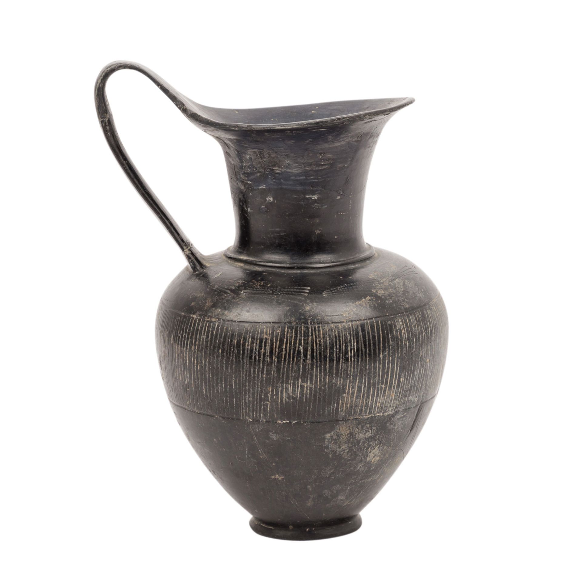 Keramik aus Etrurien, Mitte 7.Jh.v.Chr.- Anfang 4.Jh.v.Chr. -bauchige, einhenklige Kan - Image 3 of 5