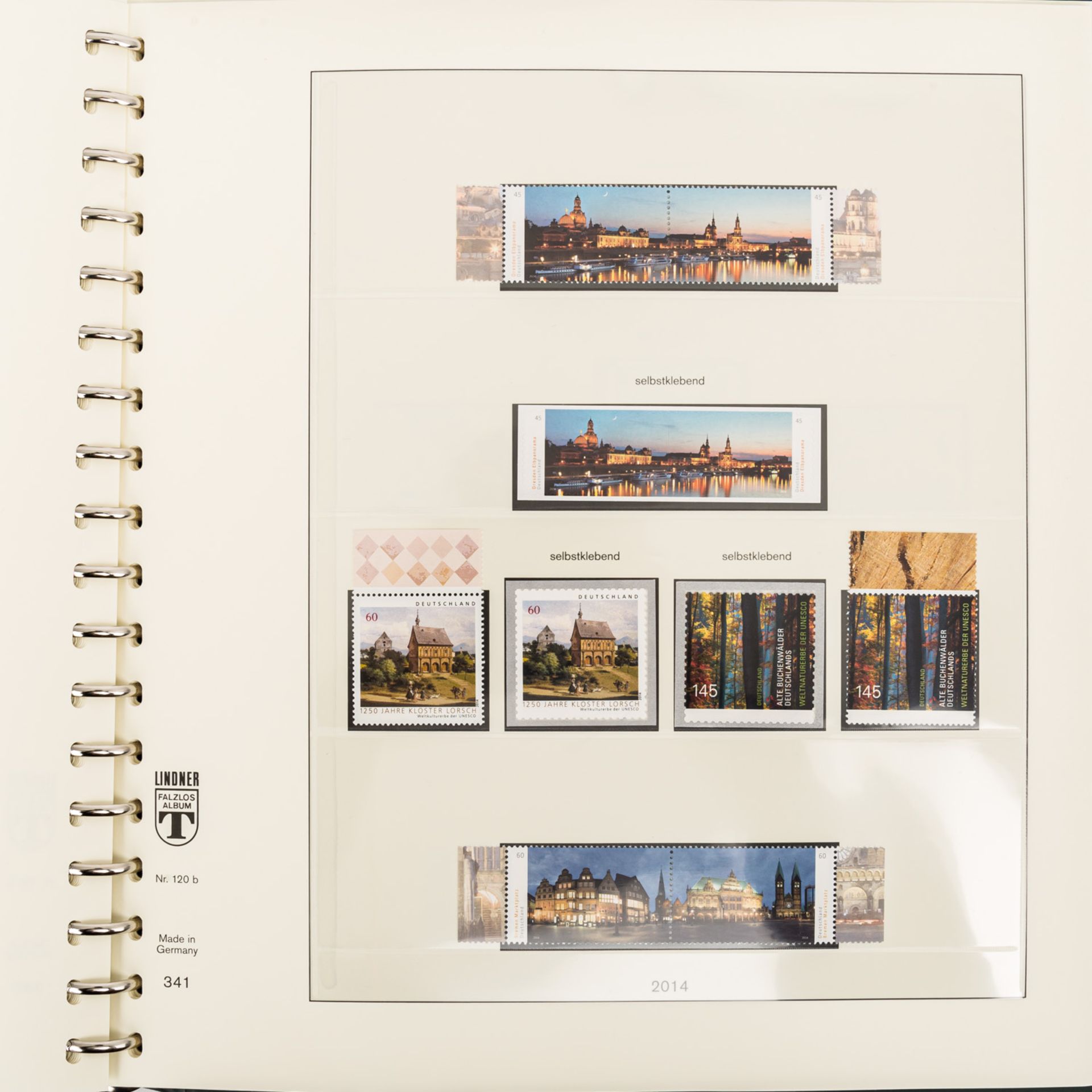 Briefmarken Konvolut BRD Frankaturvon ca. 950€ in 3 Lindner Vordruckalben und einem - Bild 2 aus 7
