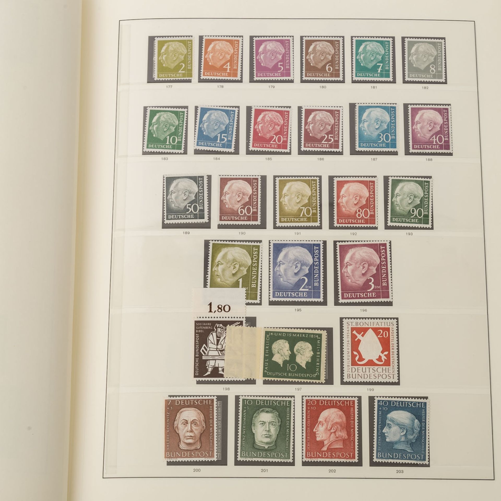 Briefmarkenalbum BRD 1949-1974Schöne komplette postfrische Sammlung im Sieger Vordruc - Bild 4 aus 4