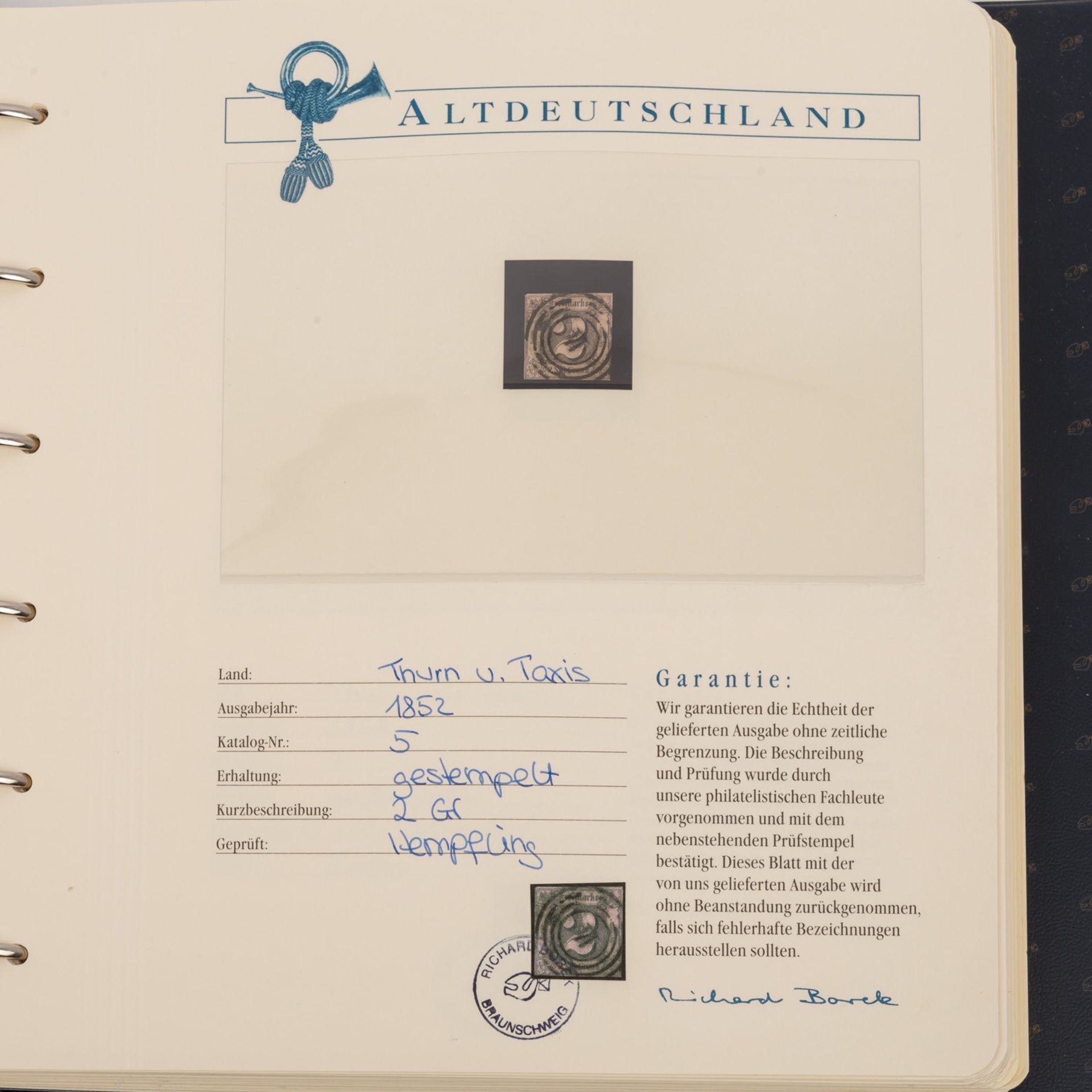 Briefmarkenalbum AltdeutschlandSammlung von postfrischen, ungebrauchten und gestempelt - Bild 3 aus 3