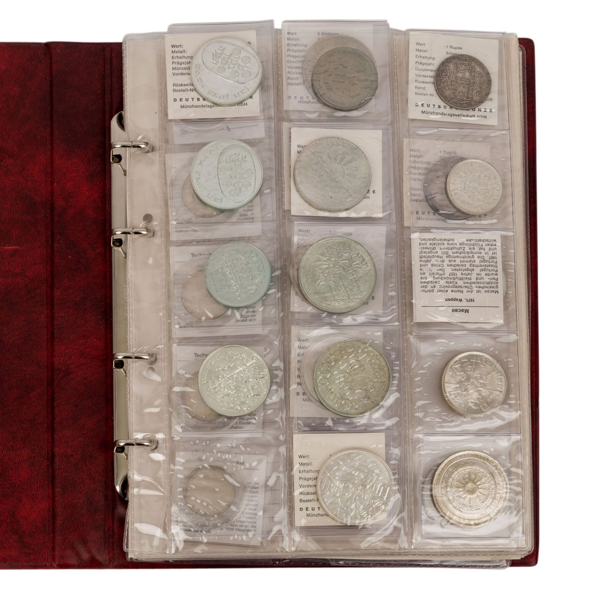 Sammlung Weltmünzen in einem Album,darunter viele Silbermünzen, drei indische Gold F - Bild 2 aus 4