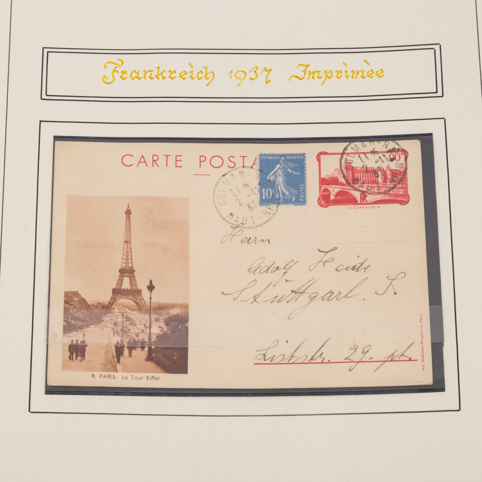 Briefmarken Konvolut Frankreich4 Lindner Alben mit selbstgestalteten Blättern von 184 - Bild 2 aus 5