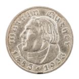 Deutsches Reich / Weimarer Republik - 5 Reichsmark Luther 1933/D,ss/ss+German