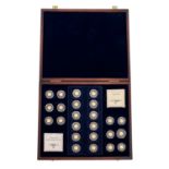 Die kleinsten Goldmünzen der Welt,Schatulle mit 22 Münzen und 2 Medaillen, darunter