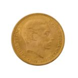 Dänemark/GOLD - 20 Kronen 1917Christian X., ca. 8,06 g fein, ssDenmark/GOLD -