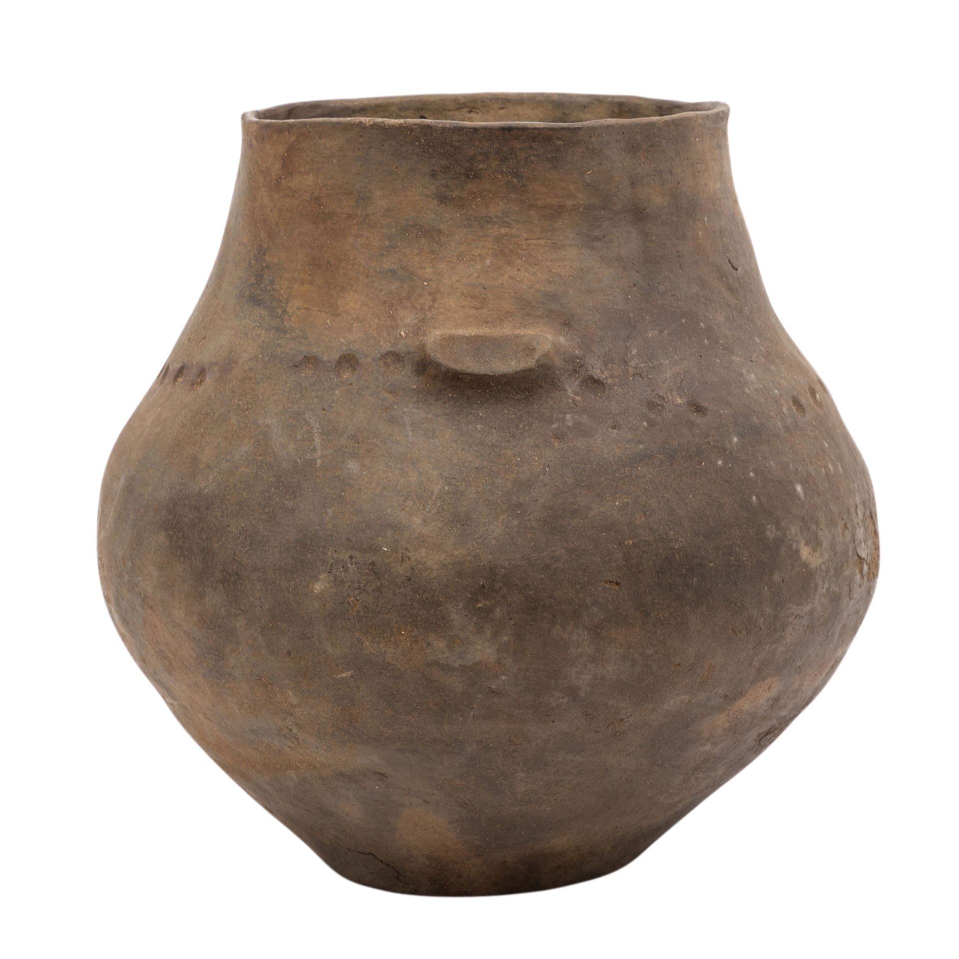 Prähistorische Keramik der Bronze-/Eisenzeit -großes braunes Tongefäß. Ringsum ver - Image 2 of 3