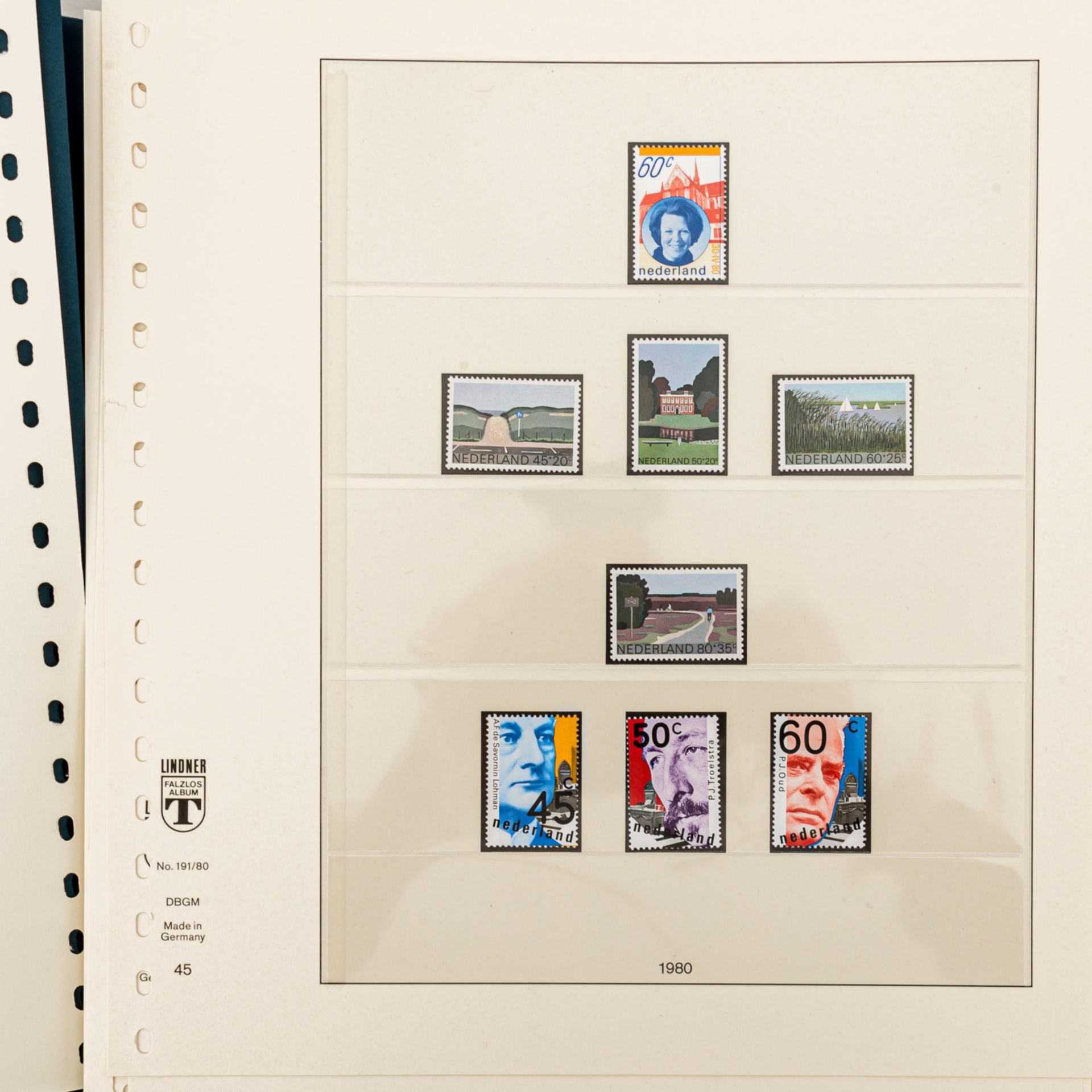 Briefmarken /NiederlandeSchöne postfrische Sammlung in 4 Lindner Vordruckalben von 19 - Bild 4 aus 9