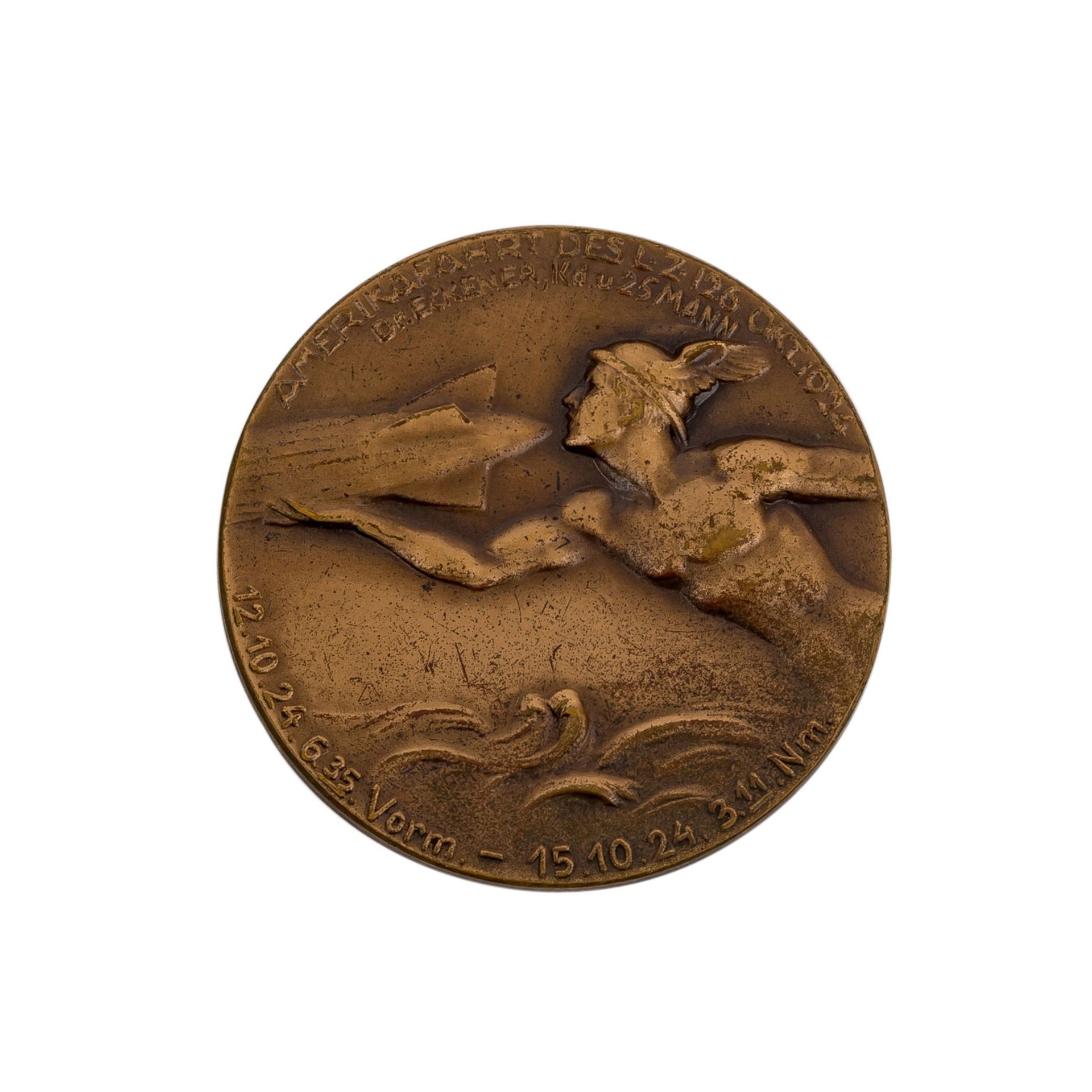Weimarer Republik - Bronzemedaille 1924,gefertigt von Mayer & Wilhelm Stuttgart, Ameri