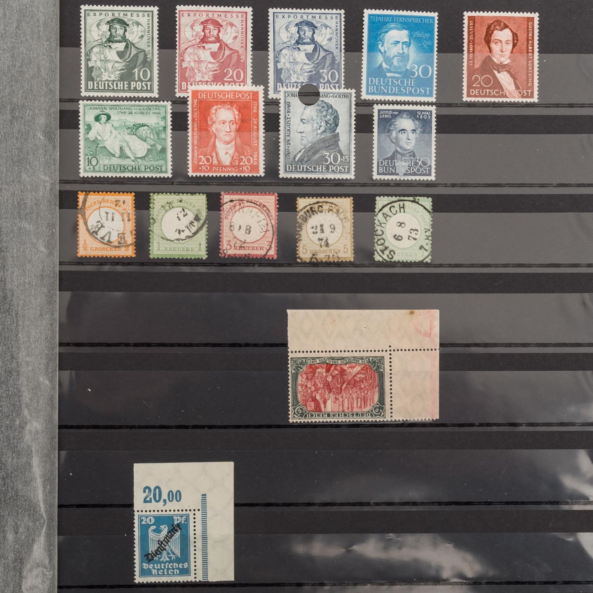 Briefmarkenalben DeutschlandRest einer großen Einlieferung in 2 Steckbüchern und 1 B - Bild 3 aus 11