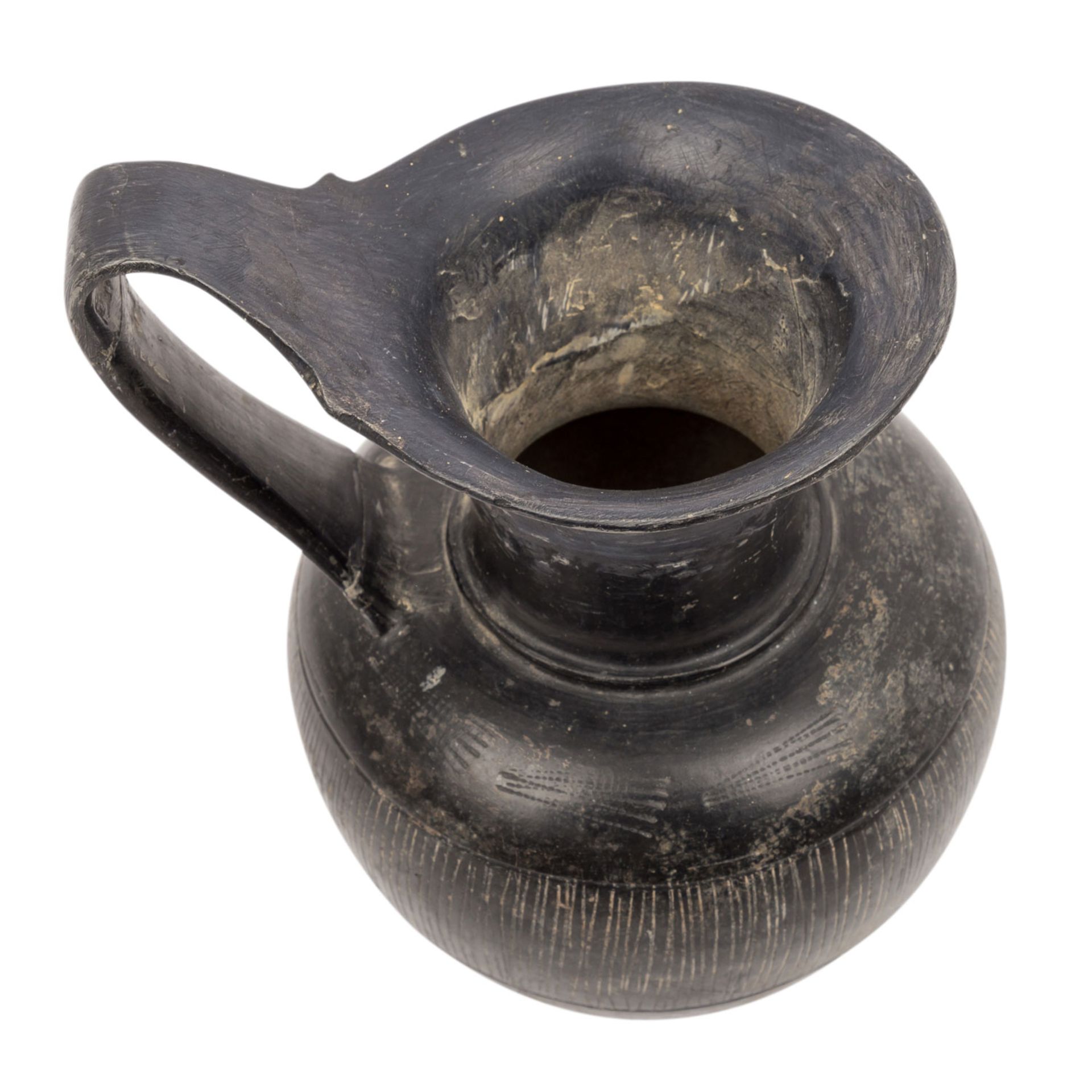 Keramik aus Etrurien, Mitte 7.Jh.v.Chr.- Anfang 4.Jh.v.Chr. -bauchige, einhenklige Kan - Bild 5 aus 5