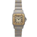 CARTIER Santos Damenuhr, Ref. 1057930.Edelstahl / Gold 18K. Quarz-Werk. Serien-Nr. 16992. Starke