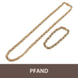 PFANDAUKTION - 1 Kette und Armband, Gold 14K.(194,6 gr.) Pfandnummer +17843-1208, Lagernummer 17843.