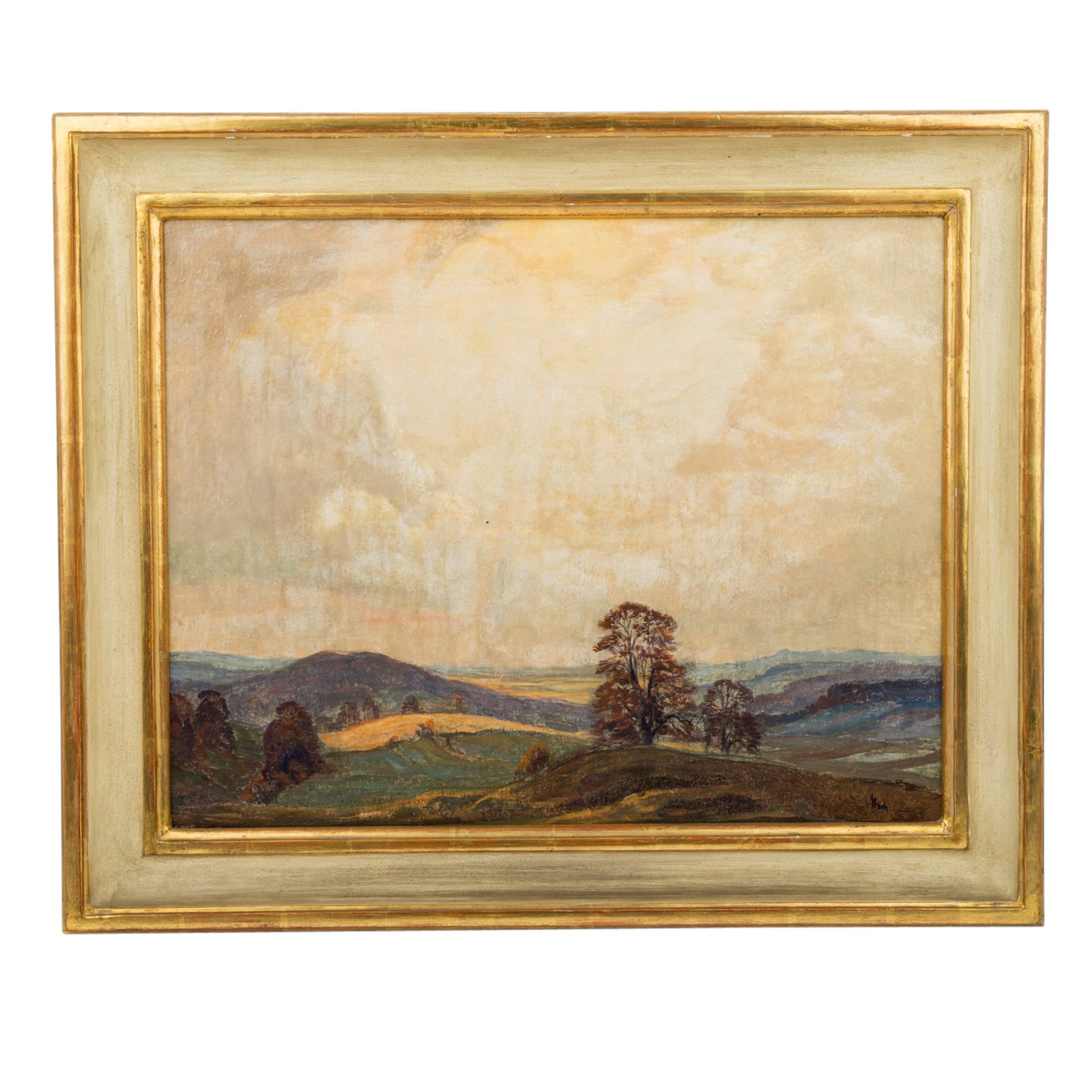 STRICH-CHAPELL, WALTER (1877-1960), "Auf der Schwäbischen Alb",Herbstlandschaft mit vereinzelten - Bild 2 aus 4